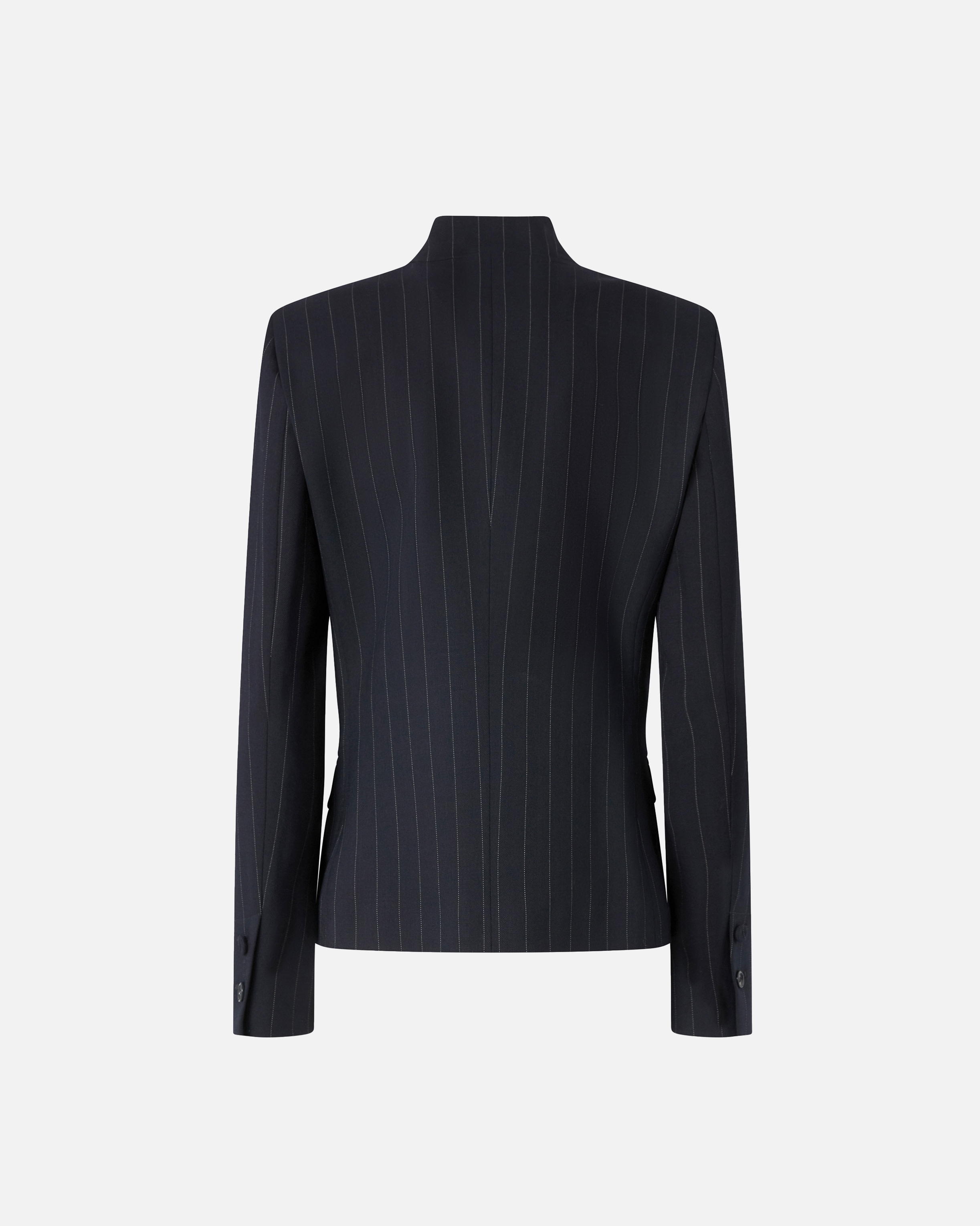 Fitted wool blazer with stripes PINKO Multicolored