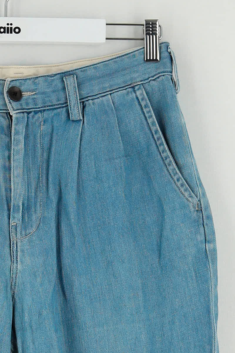 - Straight-leg jeans
- 5 pockets
- Straight cut
- Faded effect BELLEROSE - Seconde Main Blue