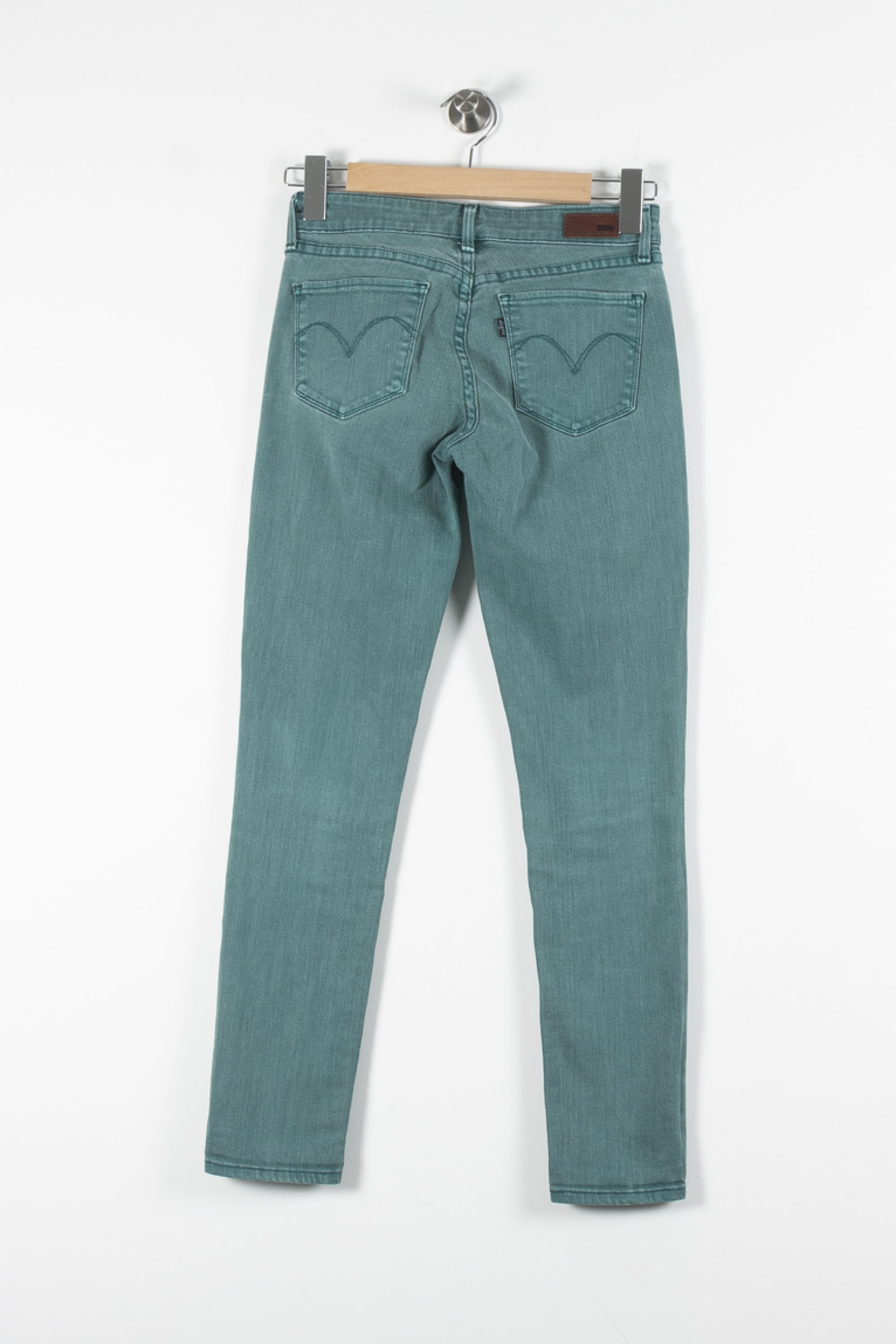 Cropped slim jeans with studs LEVI'S - Seconde main Green