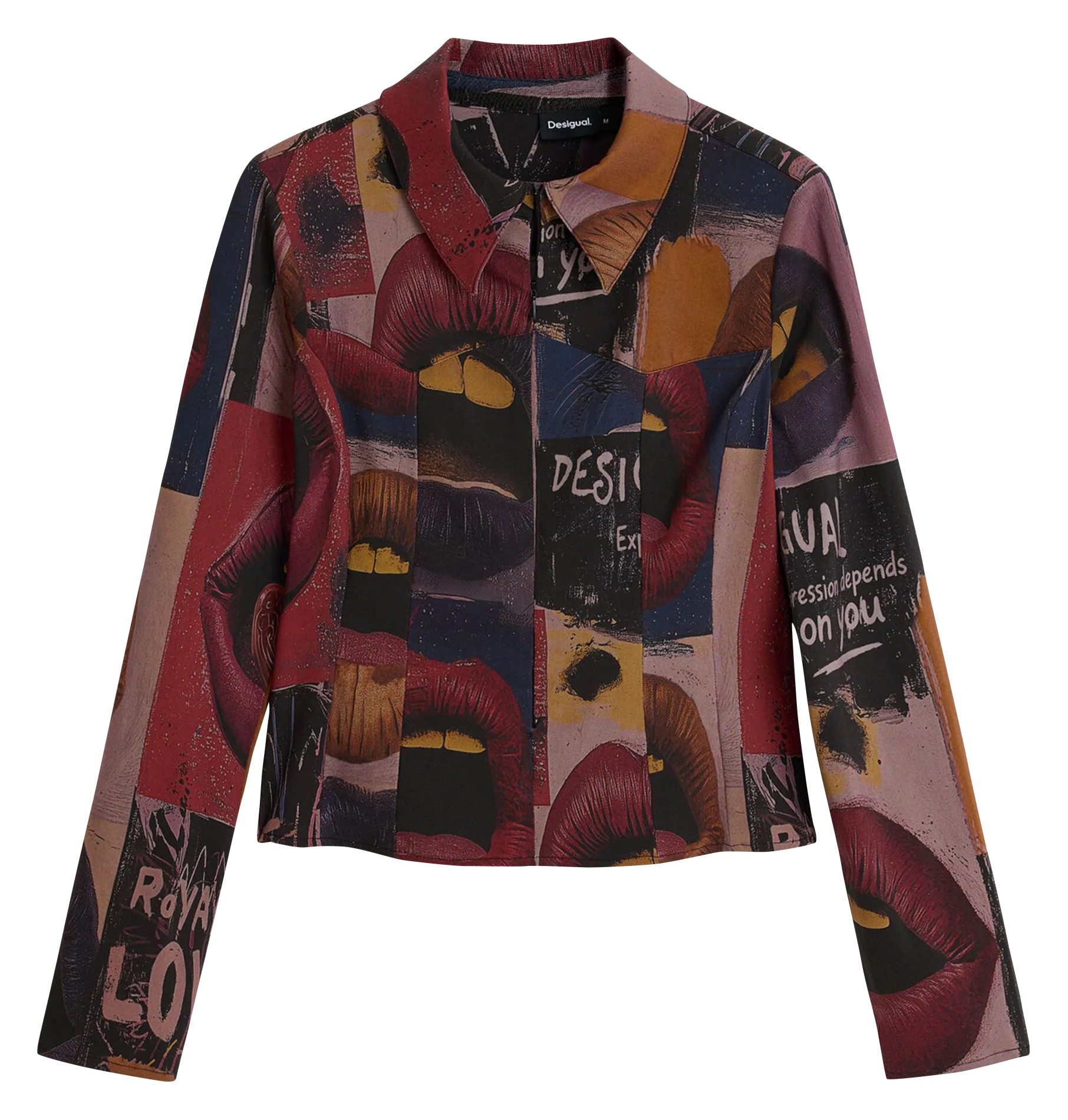 Gilet col classique imprimé DESIGUAL Noir