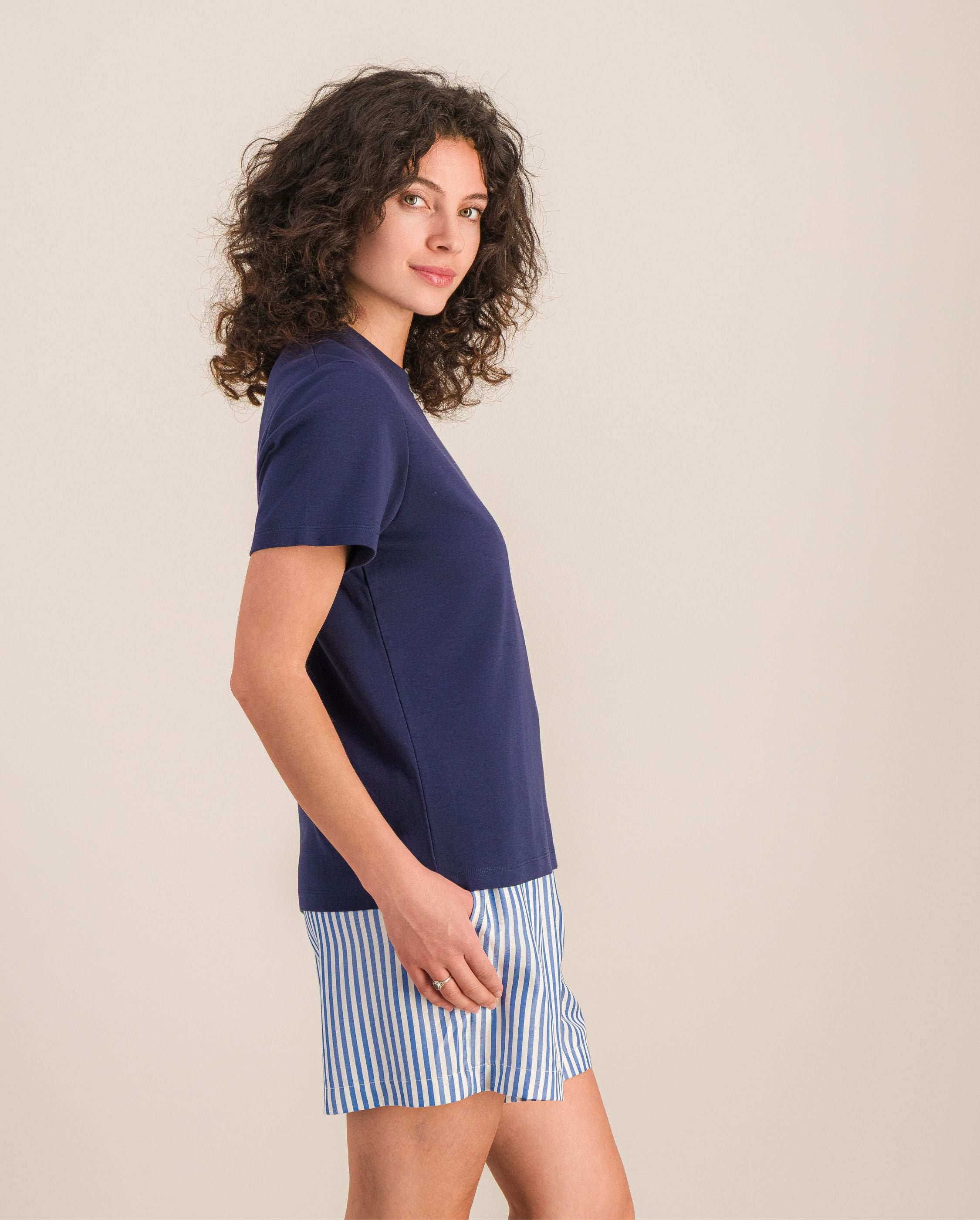 Women's organic cotton t-shirt, blue ANGARDE Blue