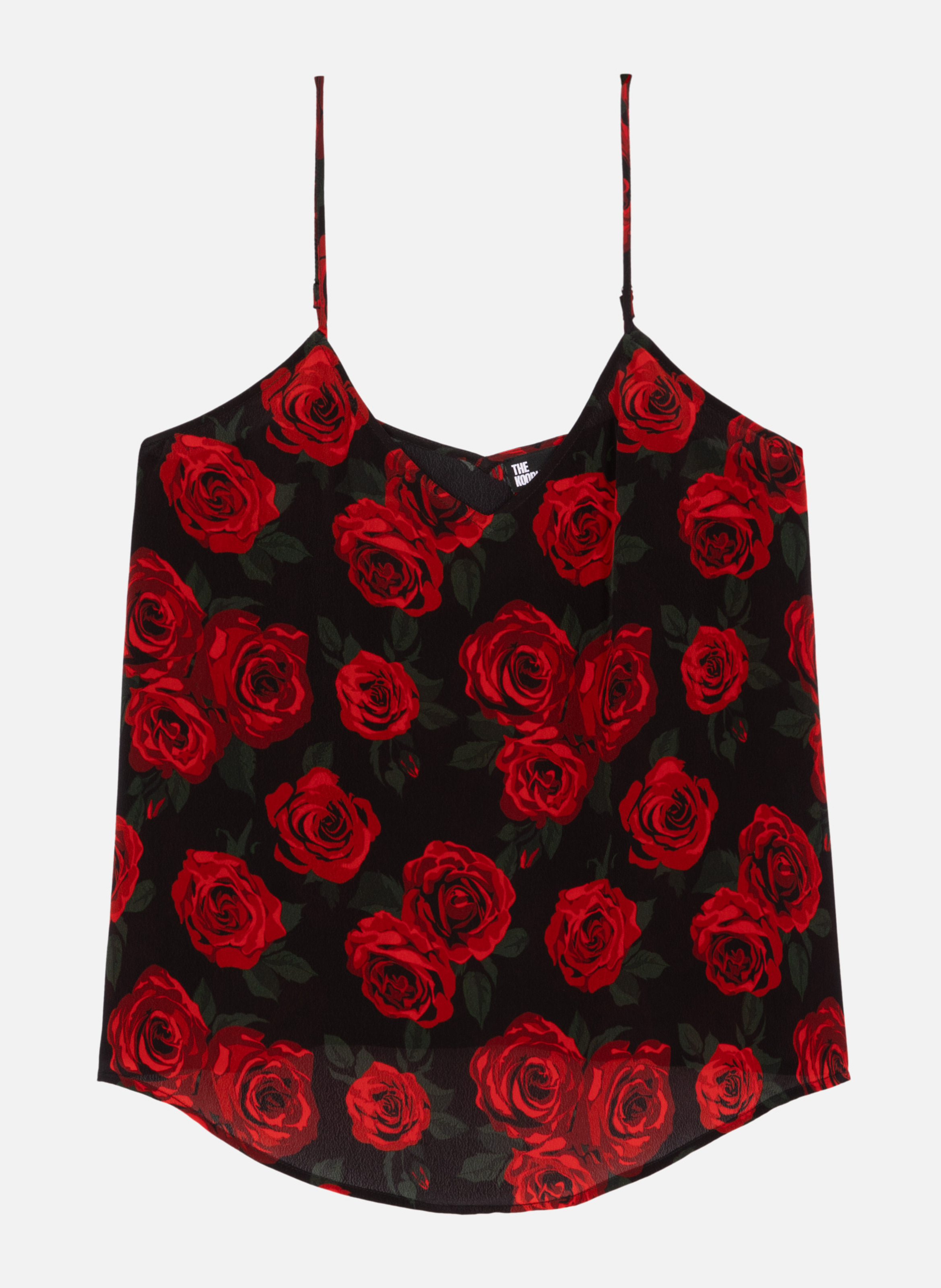 Floral printed camisole Black