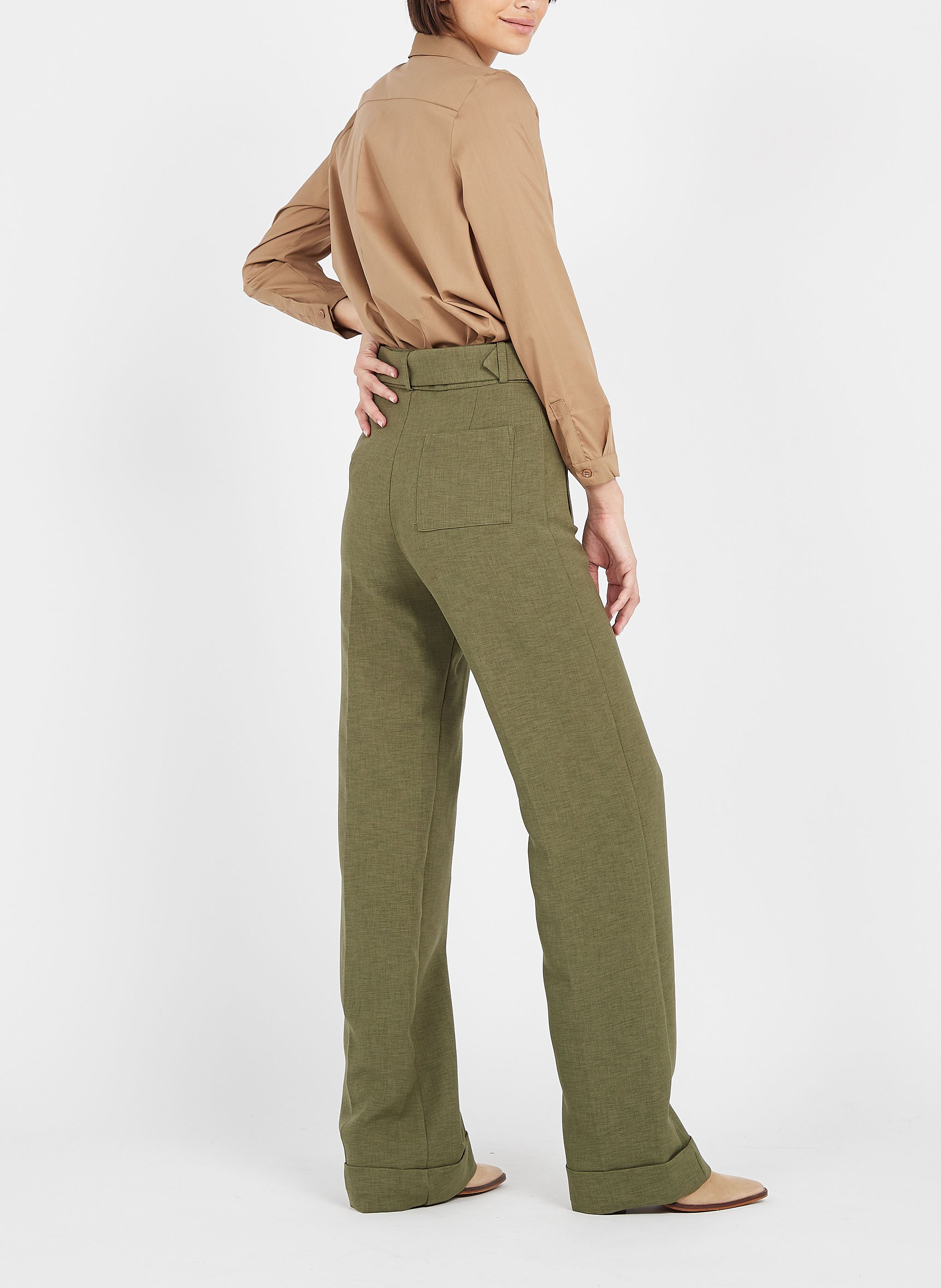 Cotton-blend shirt with classic collar IMPERIAL Brown