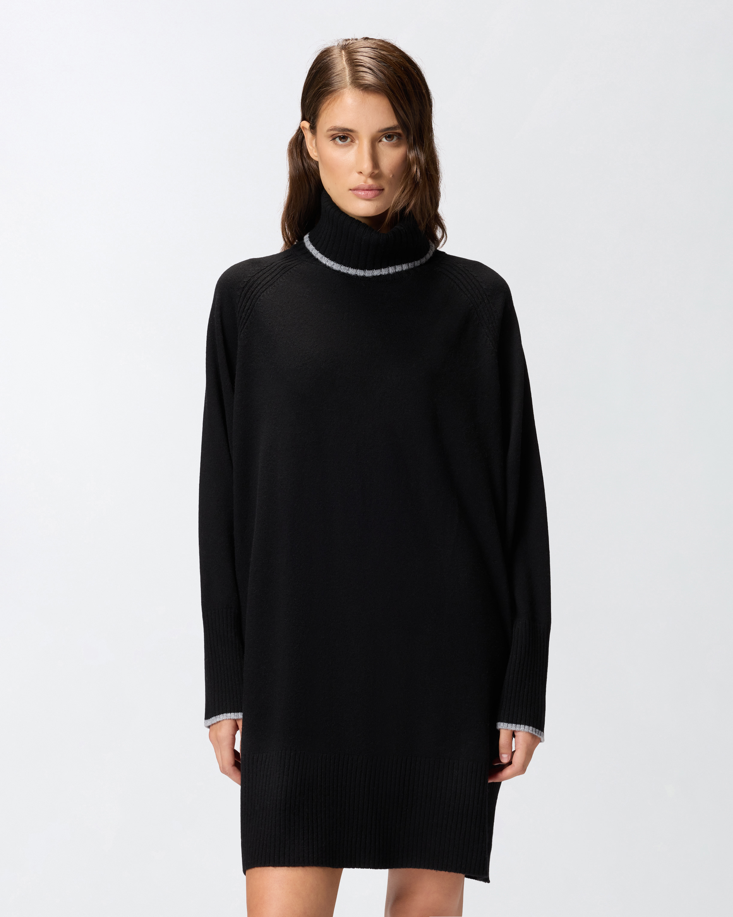 Short knit dress with high neck PINKO