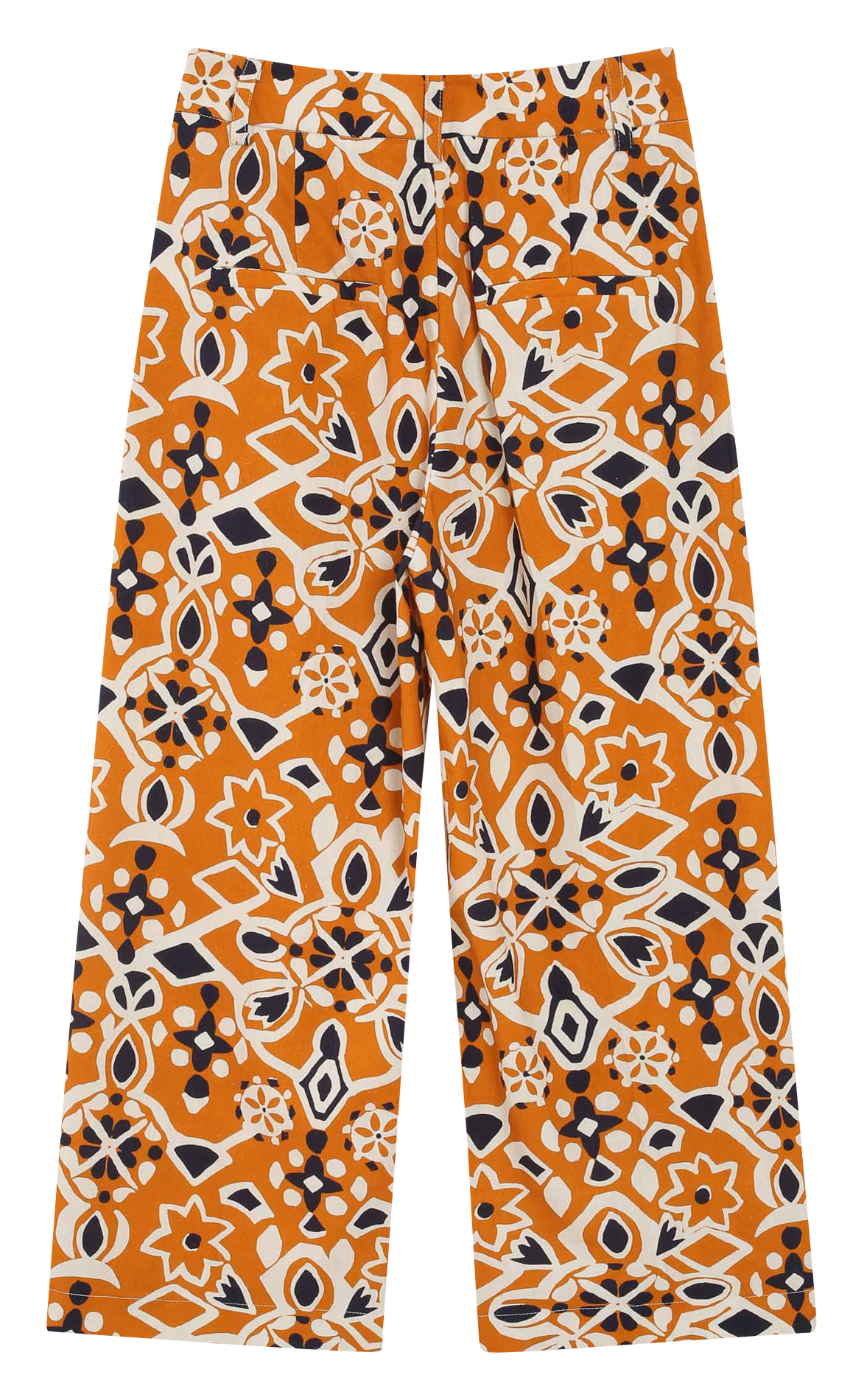 <p>High-waisted 7/8 length printed pants</p> GRACE ET MILA Orange