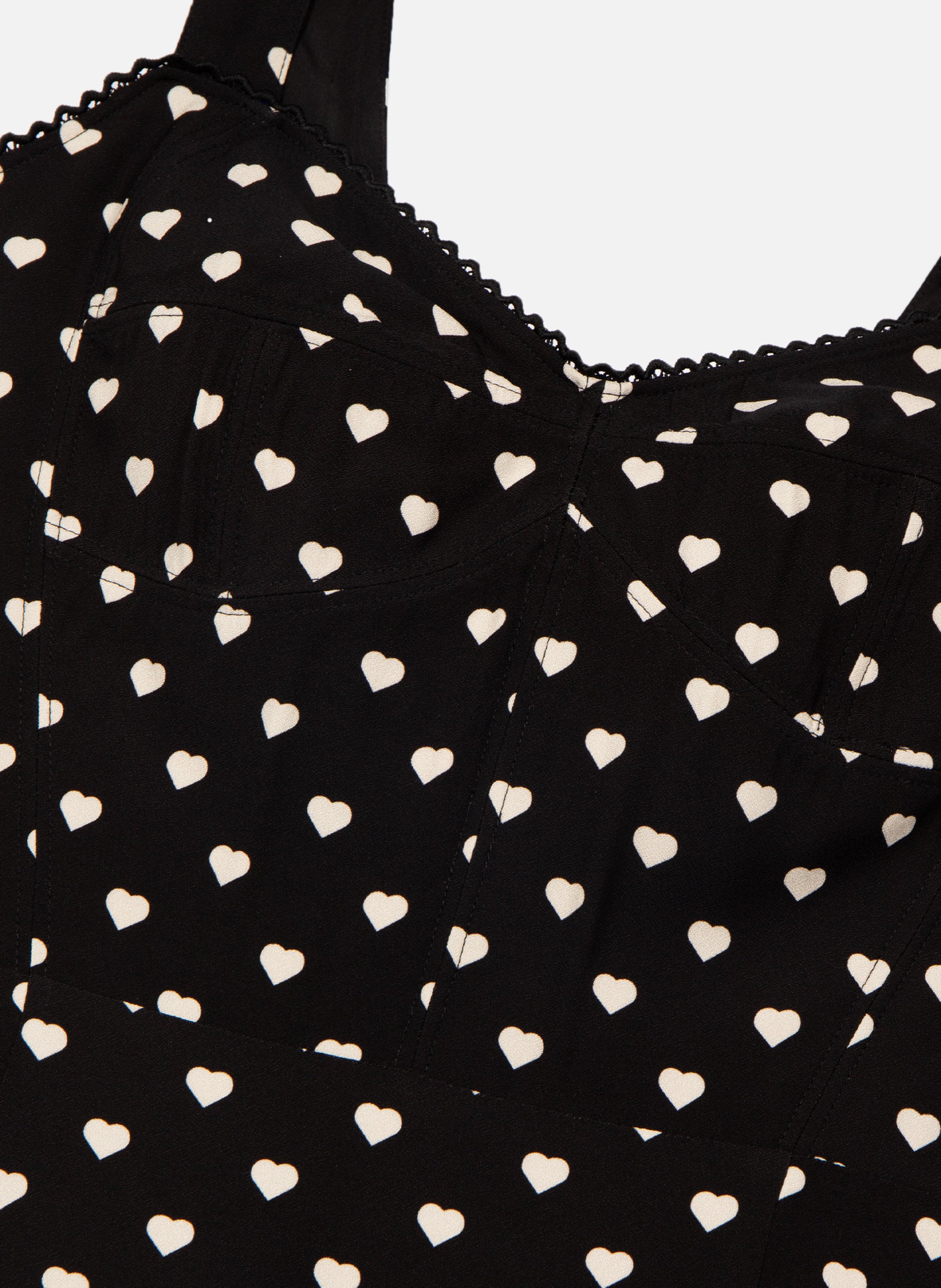 Short dress with corset effect and heart print THE KOOPLES Black