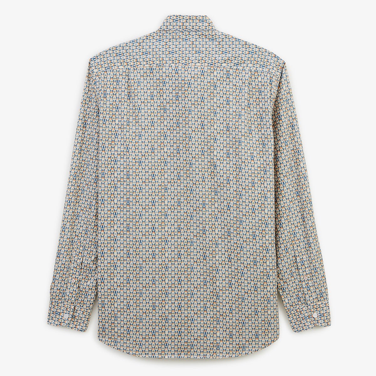 <p>Long-sleeved cotton shirt with diamond and octopus pattern</p> SERGE BLANCO Green