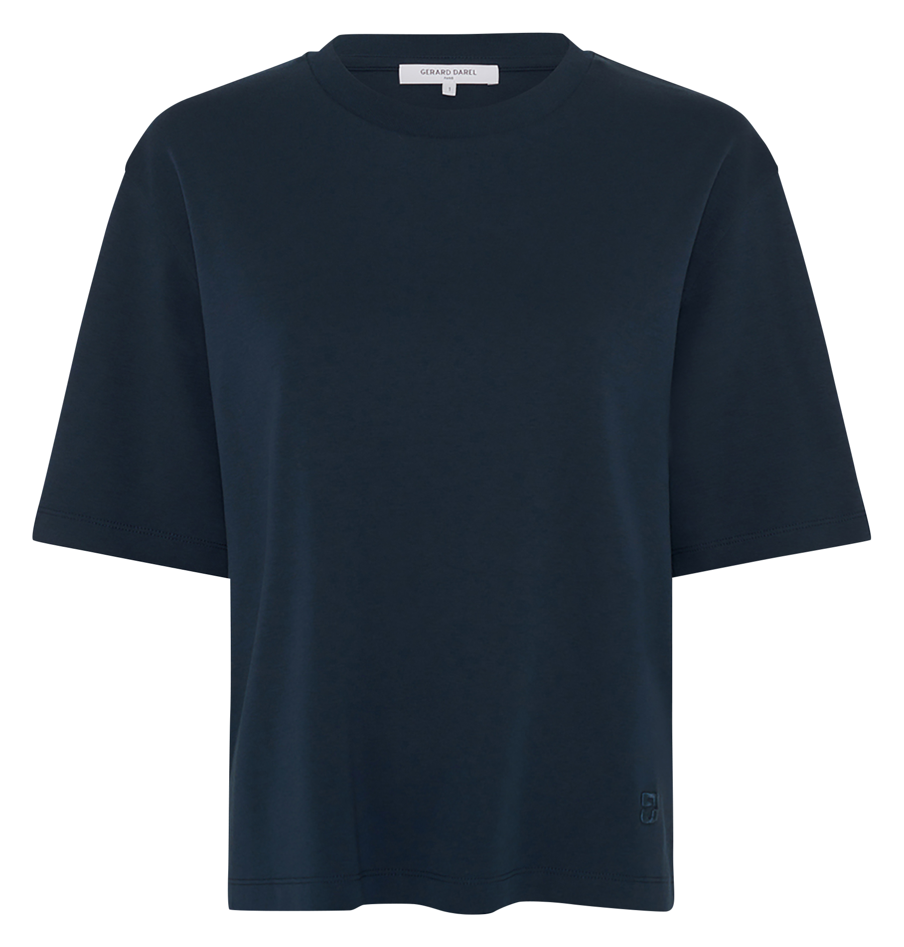 T-shirt droit col rond en coton GERARD DAREL Bleu