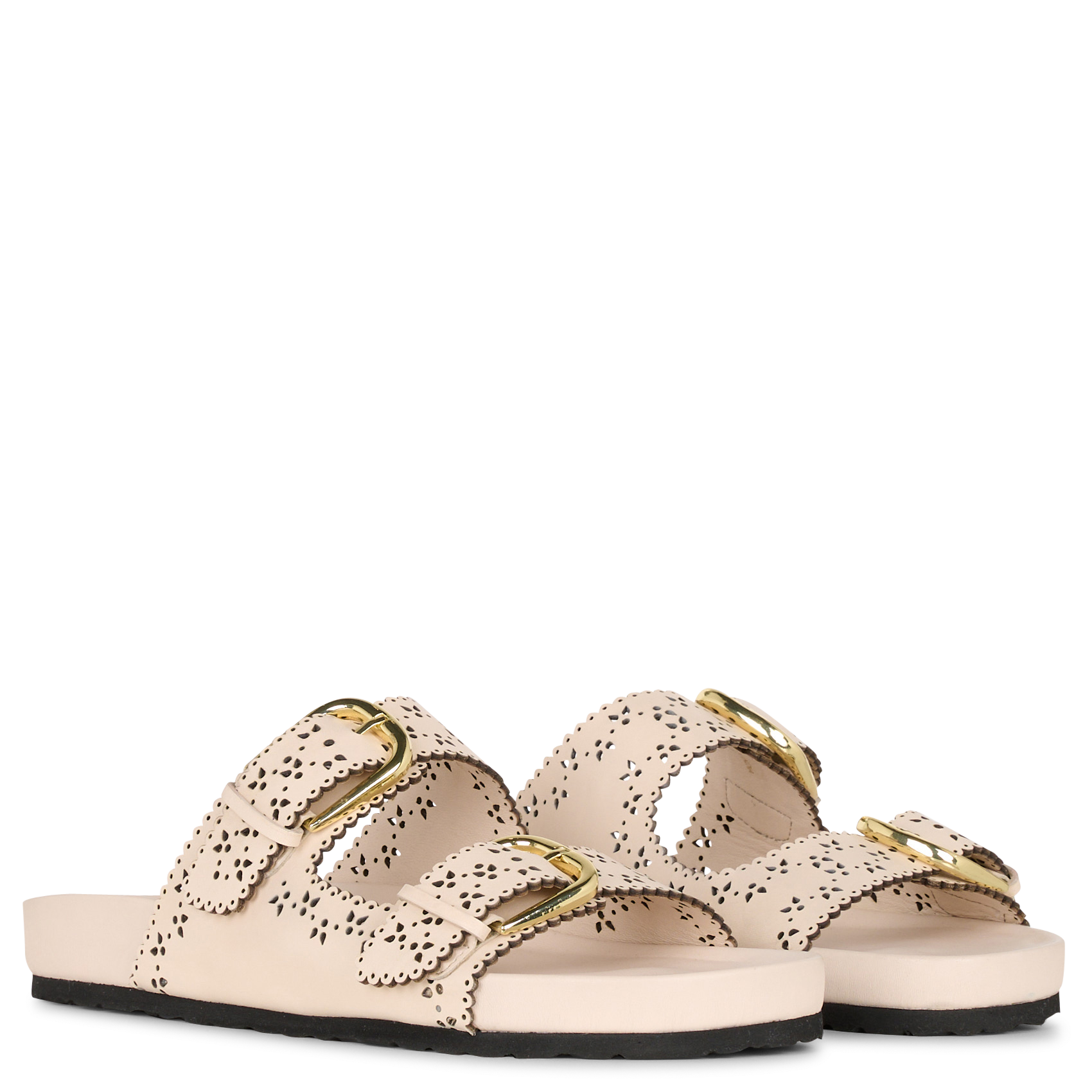 Leren sandalen PETITE MENDIGOTE Beige