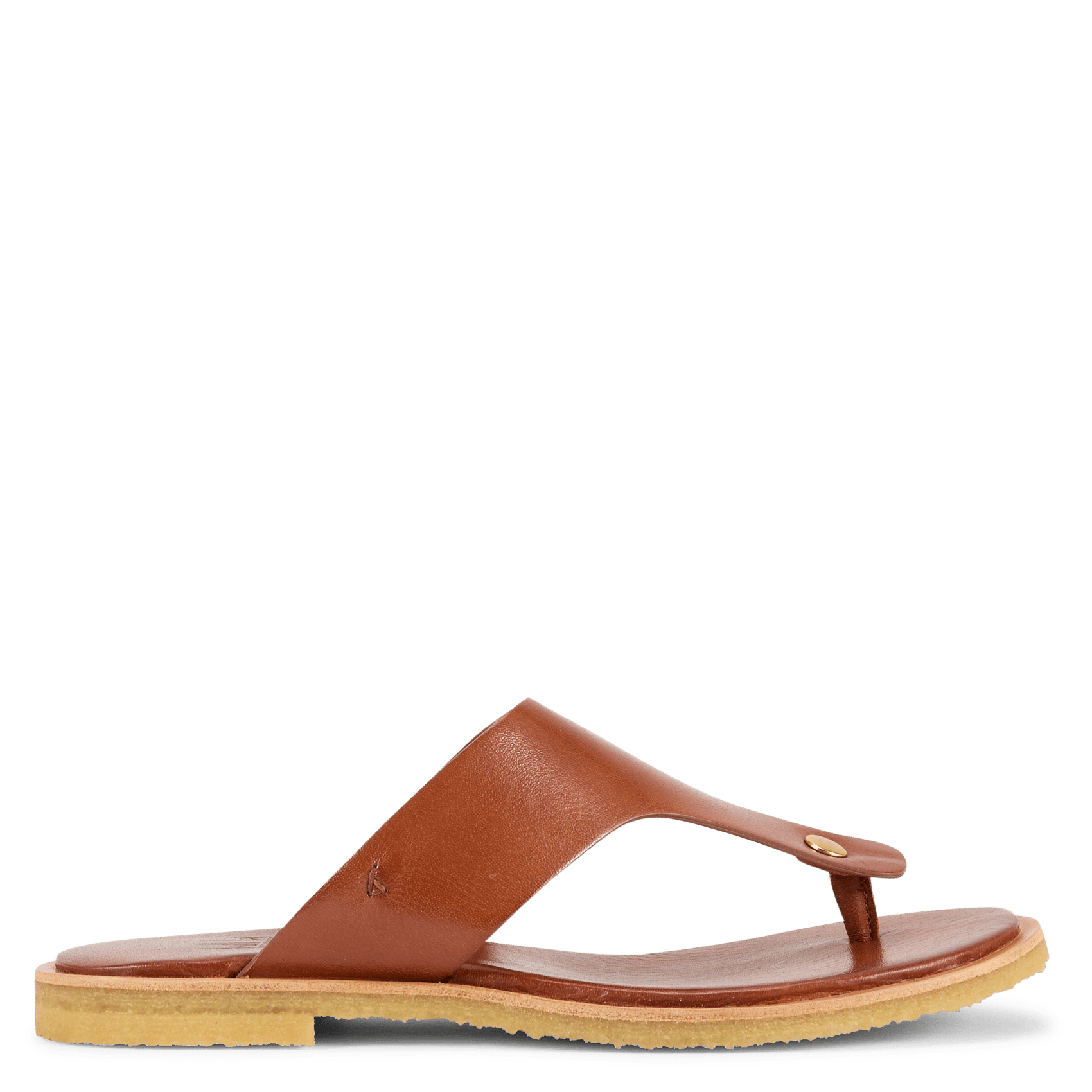 Flache Ledersandalen in Uni-Farben BILLI BI Braun