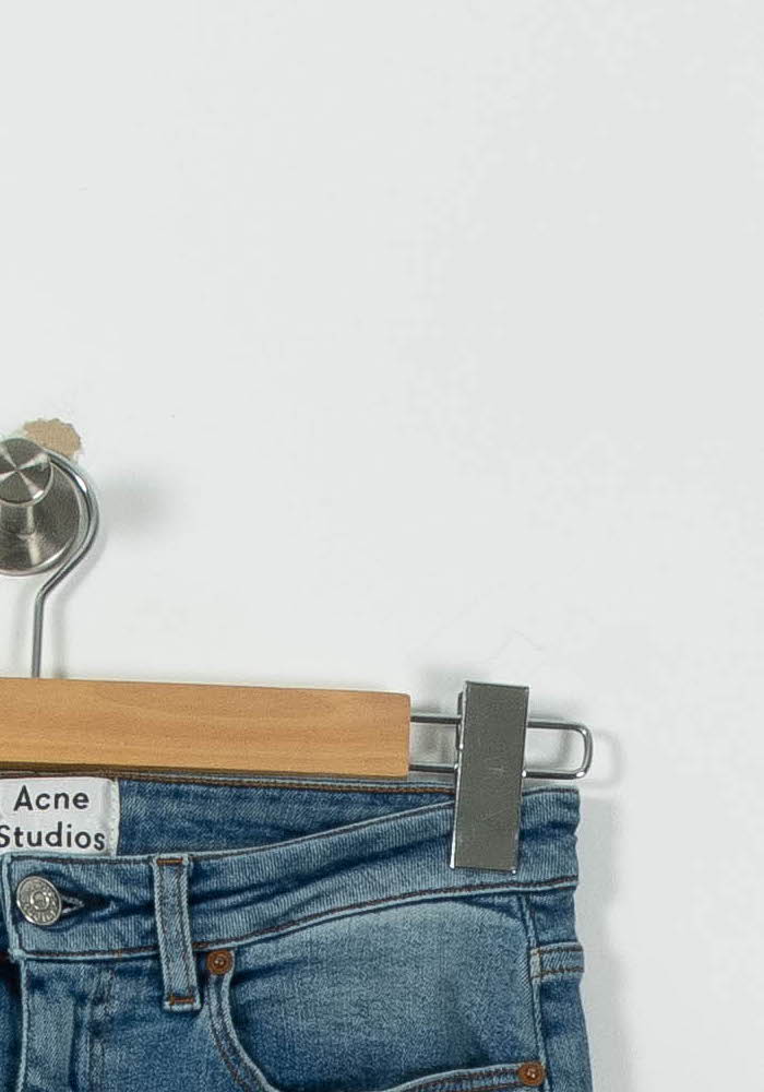 Cropped slim jeans with studs ACNE STUDIOS - Seconde Main Blue