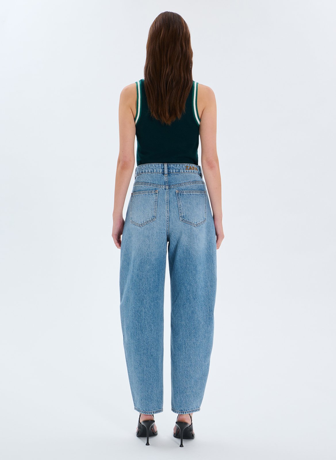 Denim broek van katoen ZAPA Blauw