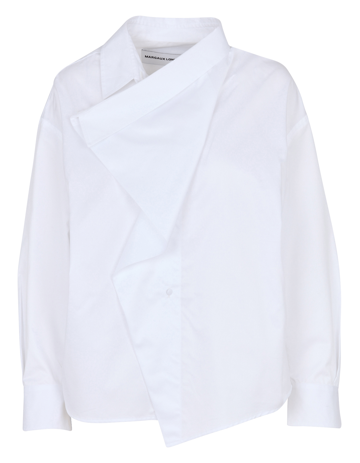 Chemise asymétrique à col drapé MARGAUX LONNBERG Blanc