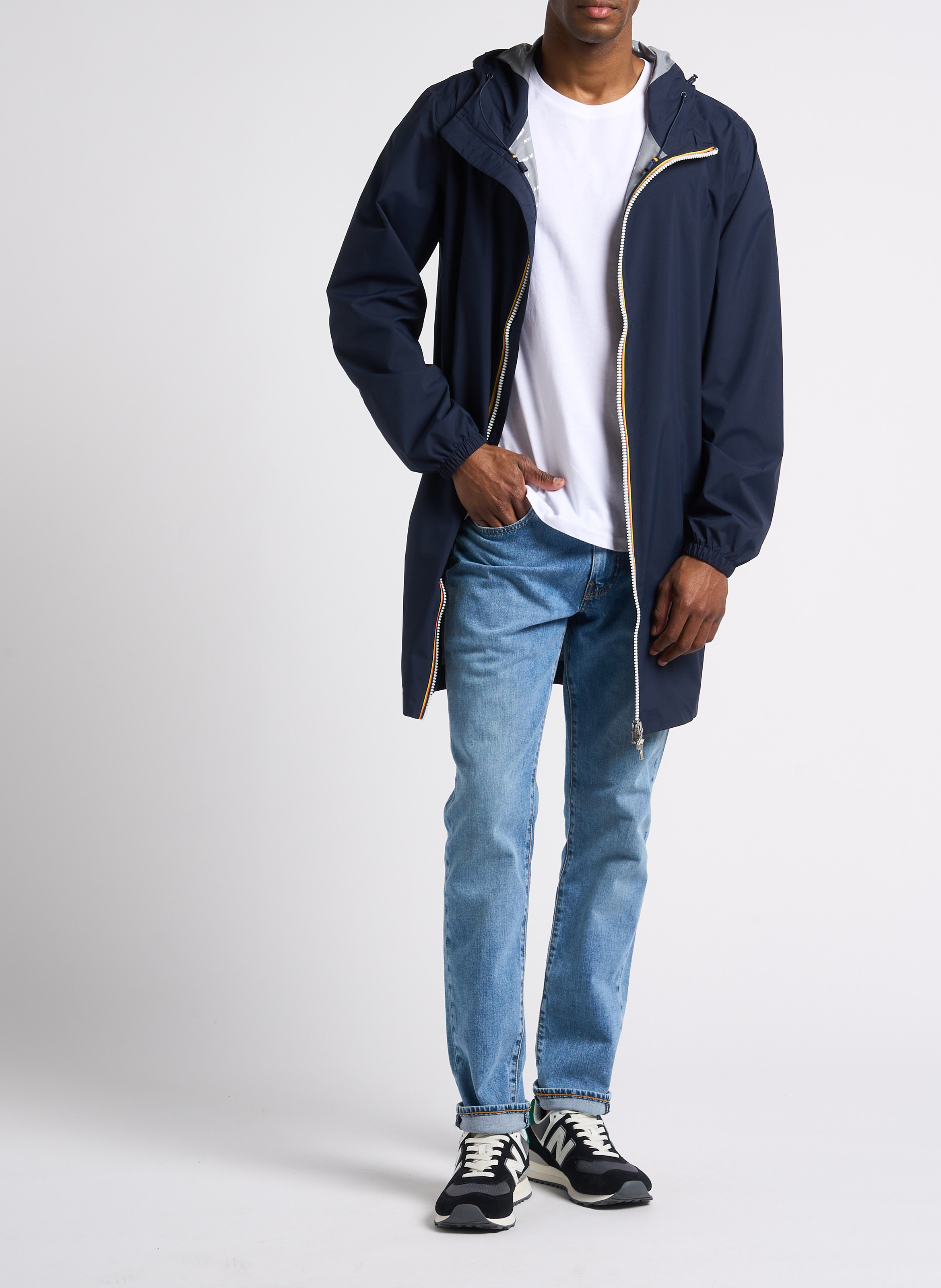 Lang windjack met capuchon K-WAY Blauw