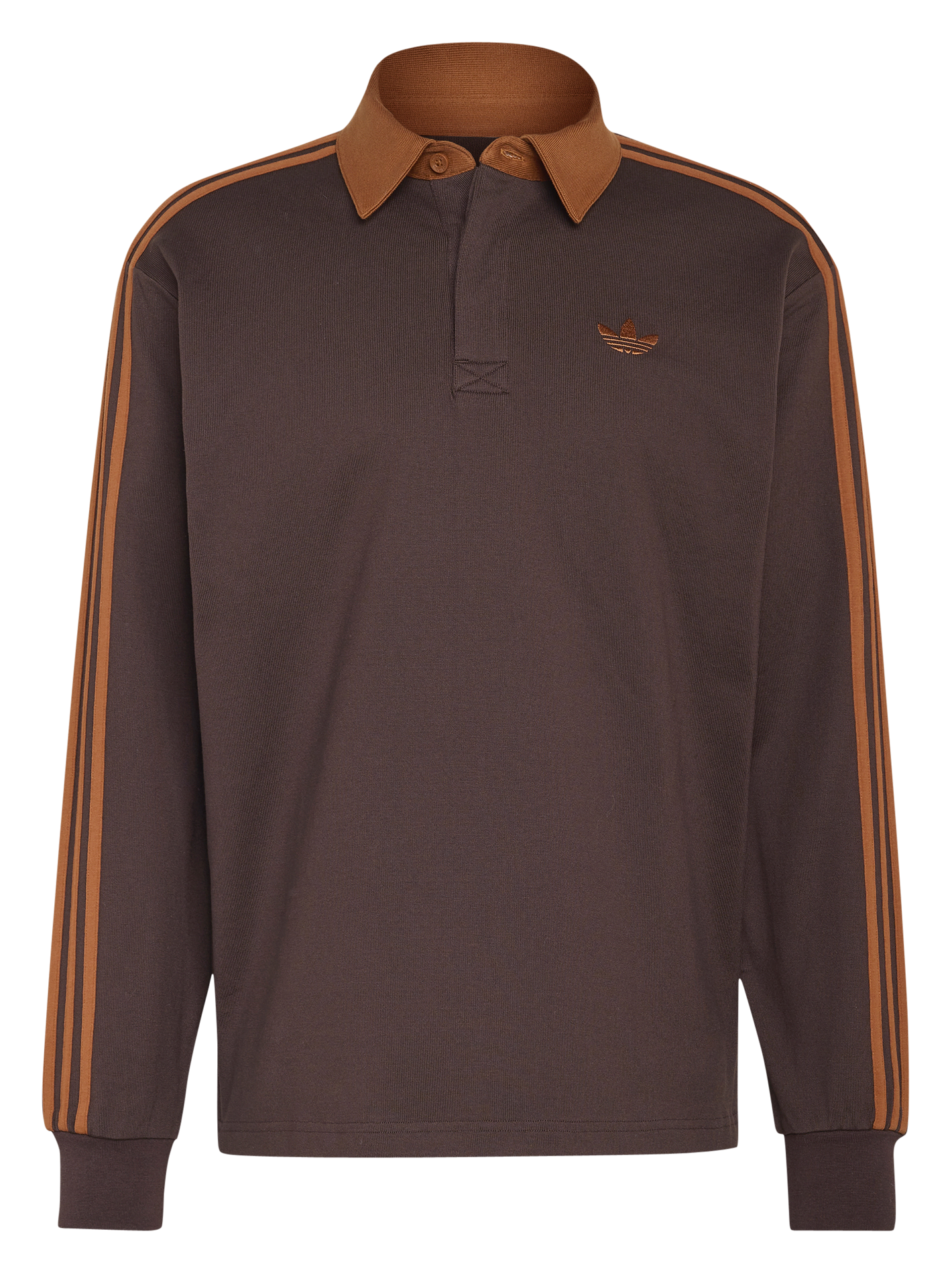 Polo manches longues uni ADIDAS Marron