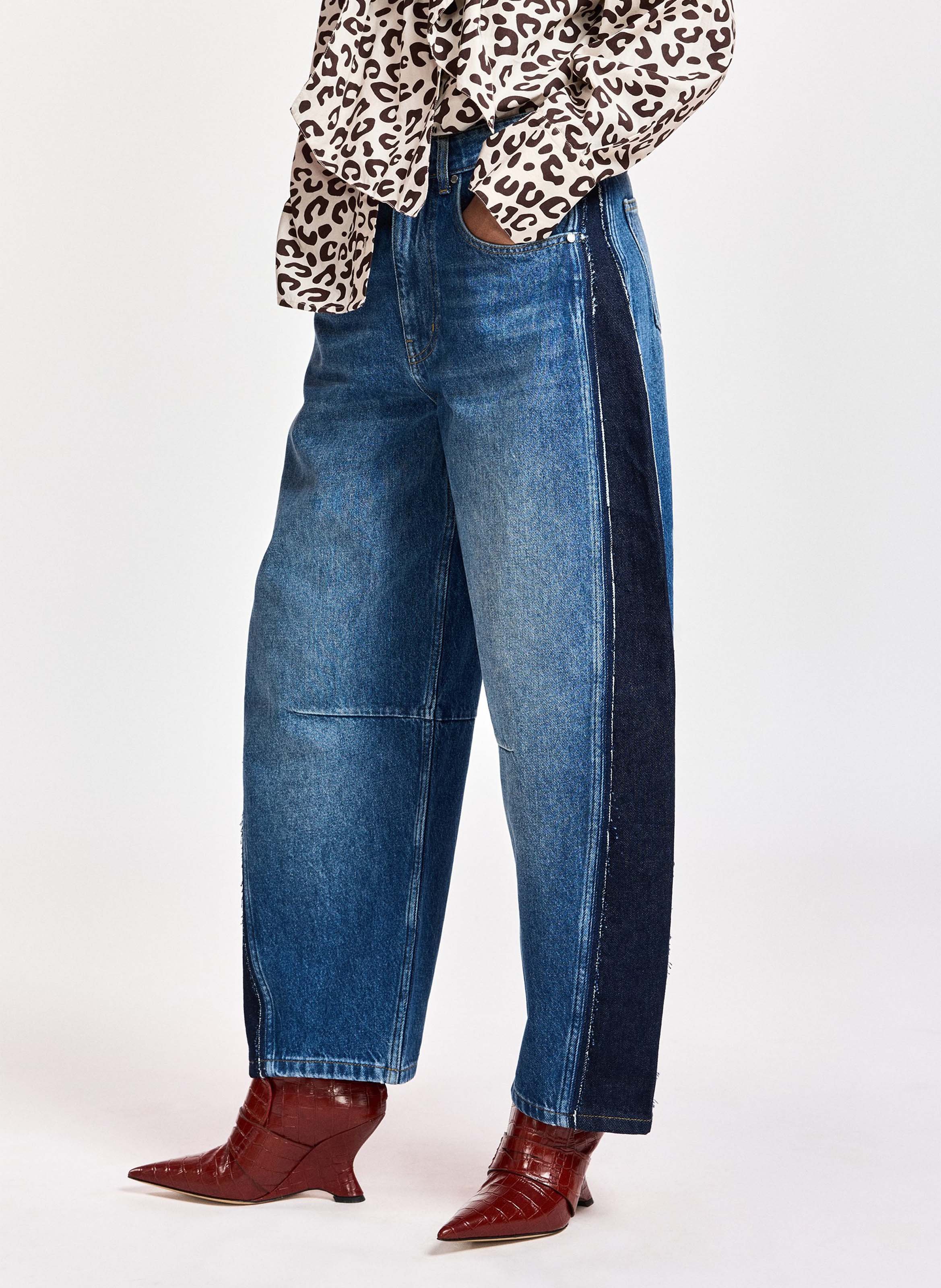 Denim broek van katoen ESSENTIEL ANTWERP Blauw