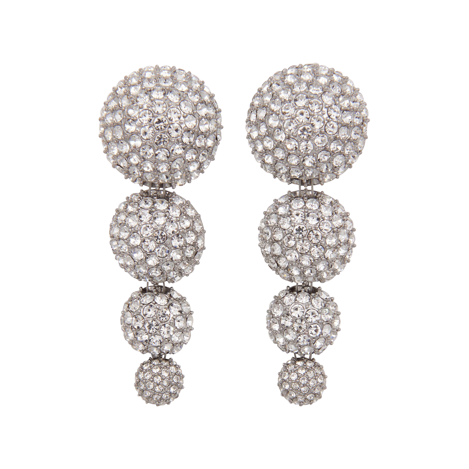 Orecchini pendenti decorati con strass ESSENTIEL ANTWERP Argento