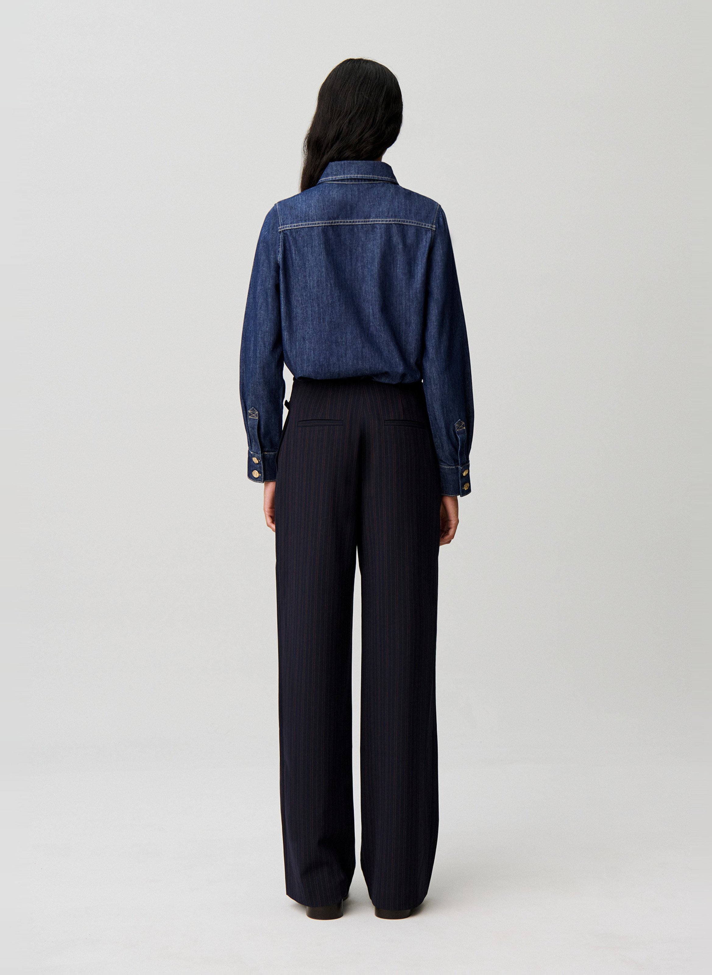 Pantalon droit à rayures  CLAUDIE PIERLOT Multicolore