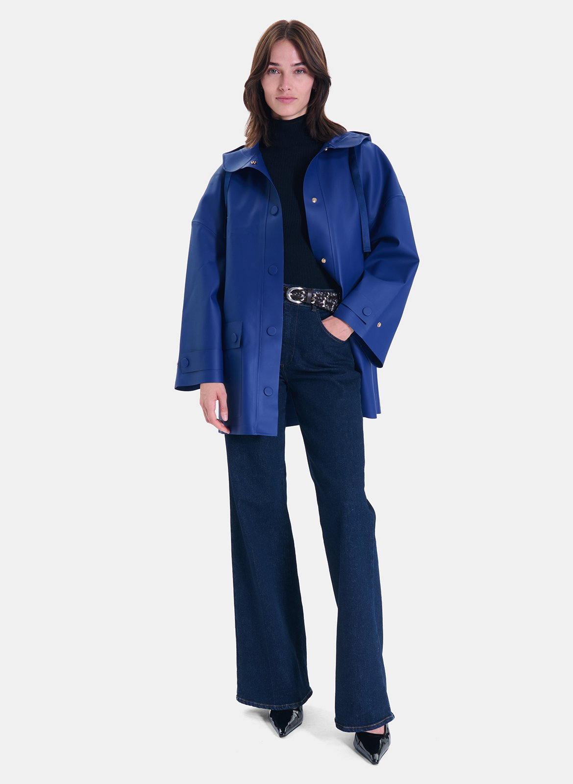 Trench ample à capuche ZAPA Blauw