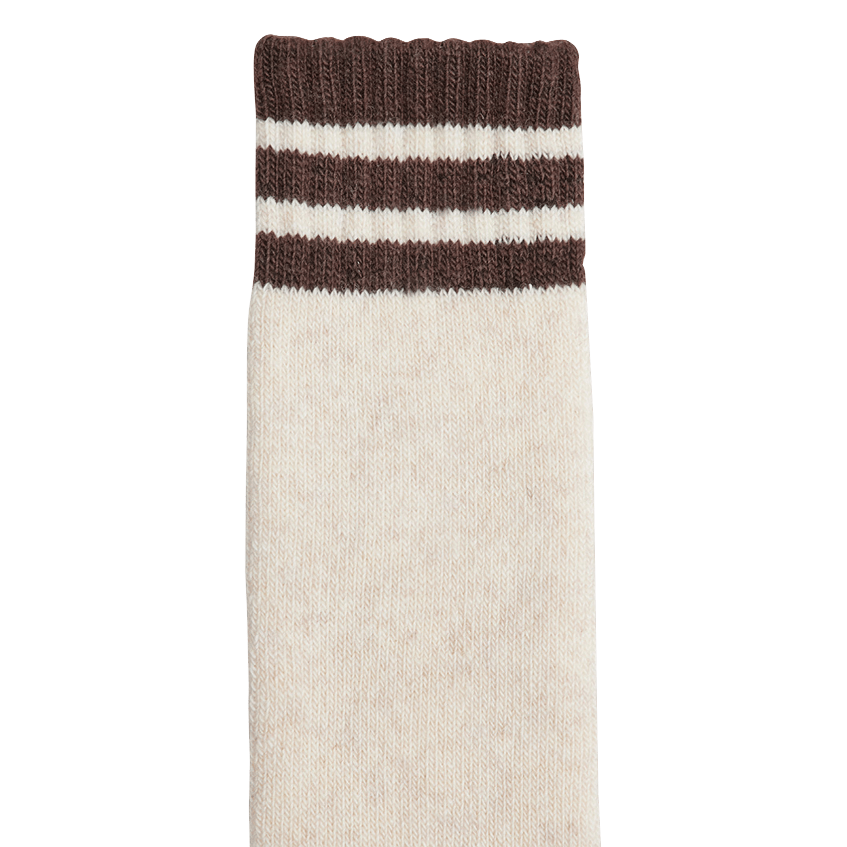 Hoge effen sokken met strepen JONAK Beige