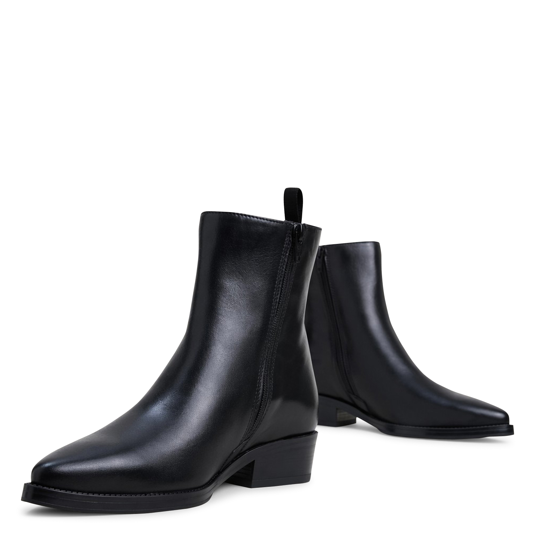 Bottines à talons en cuir JONAK Noir