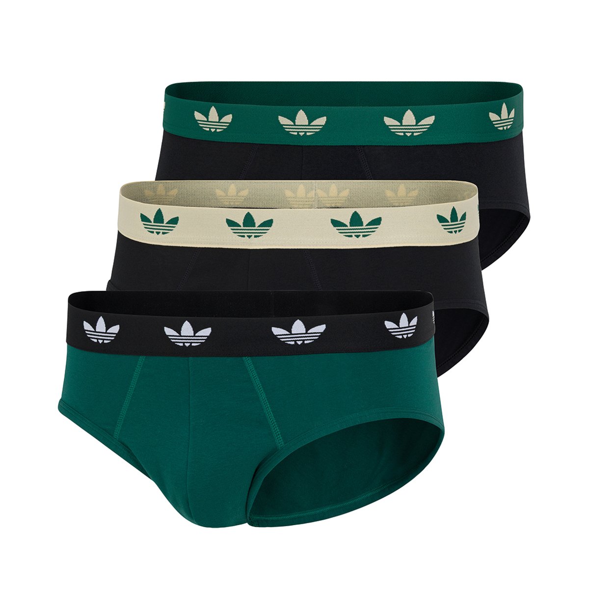 Pack of 3 men's comfort flex cotton briefs by adidas Originals ADIDAS UNDERWEAR Multicolored