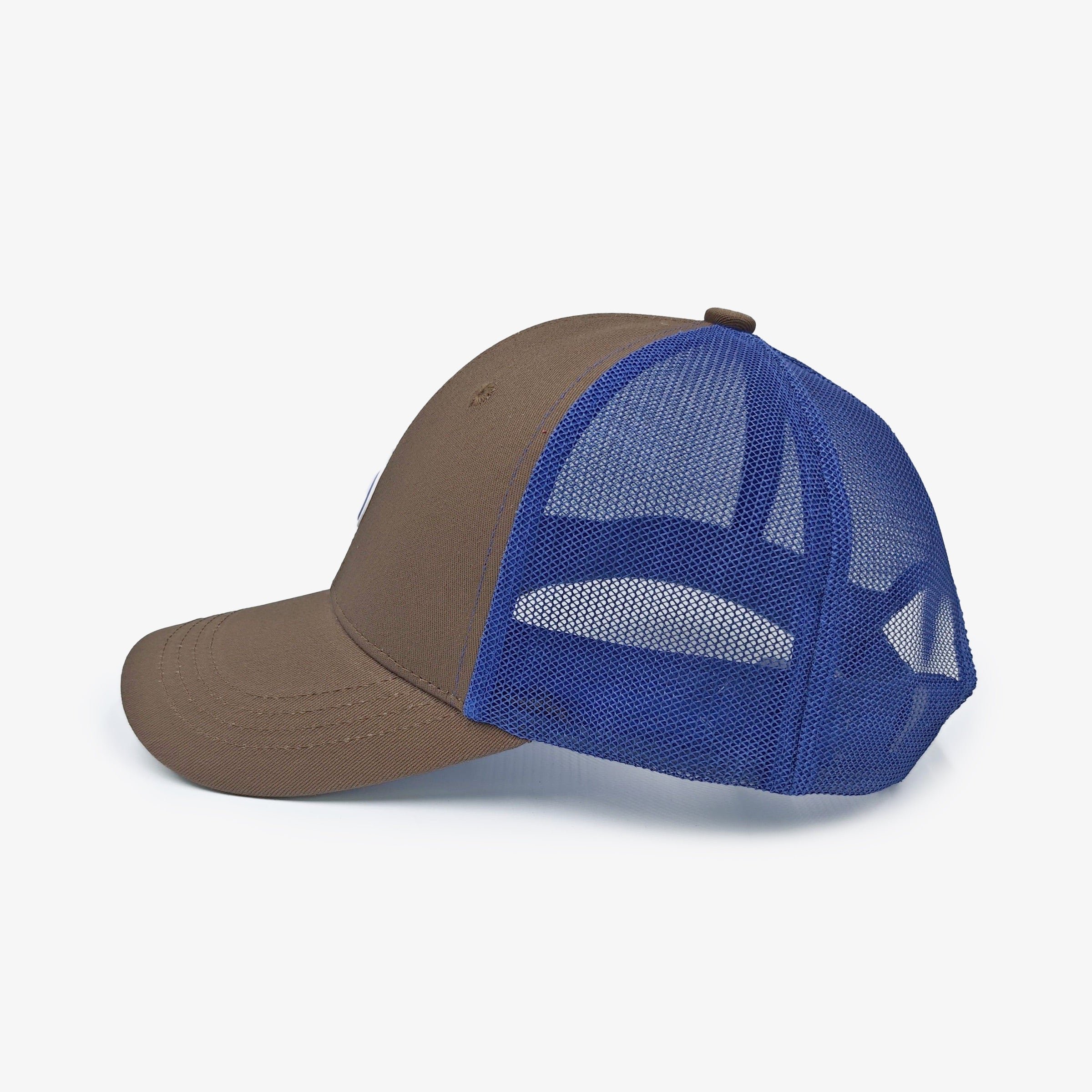 Brown and royal blue trucker cap SERGE BLANCO Brown