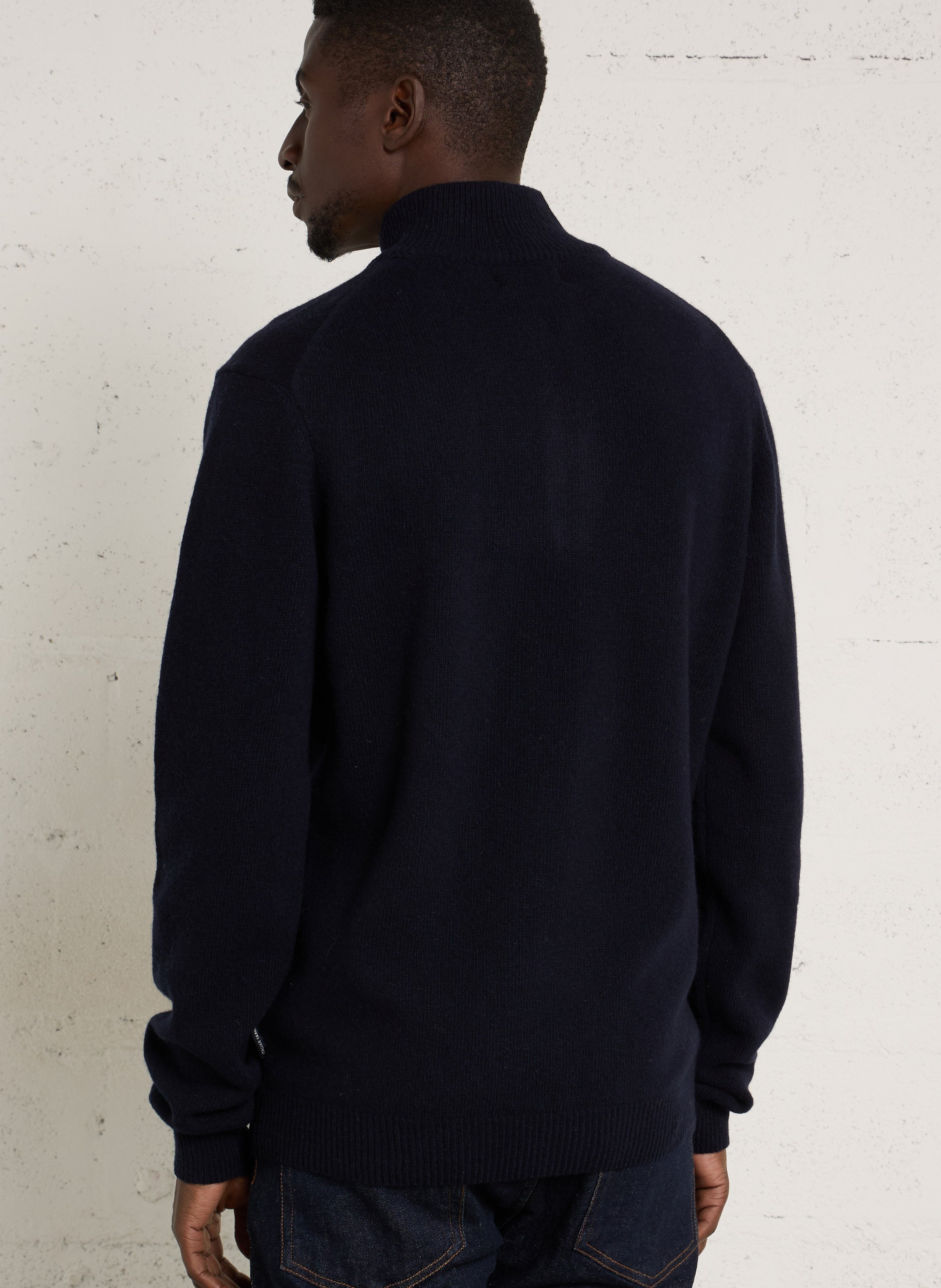 Straight wool-blend high-neck sweater CASUAL FRIDAY Blue