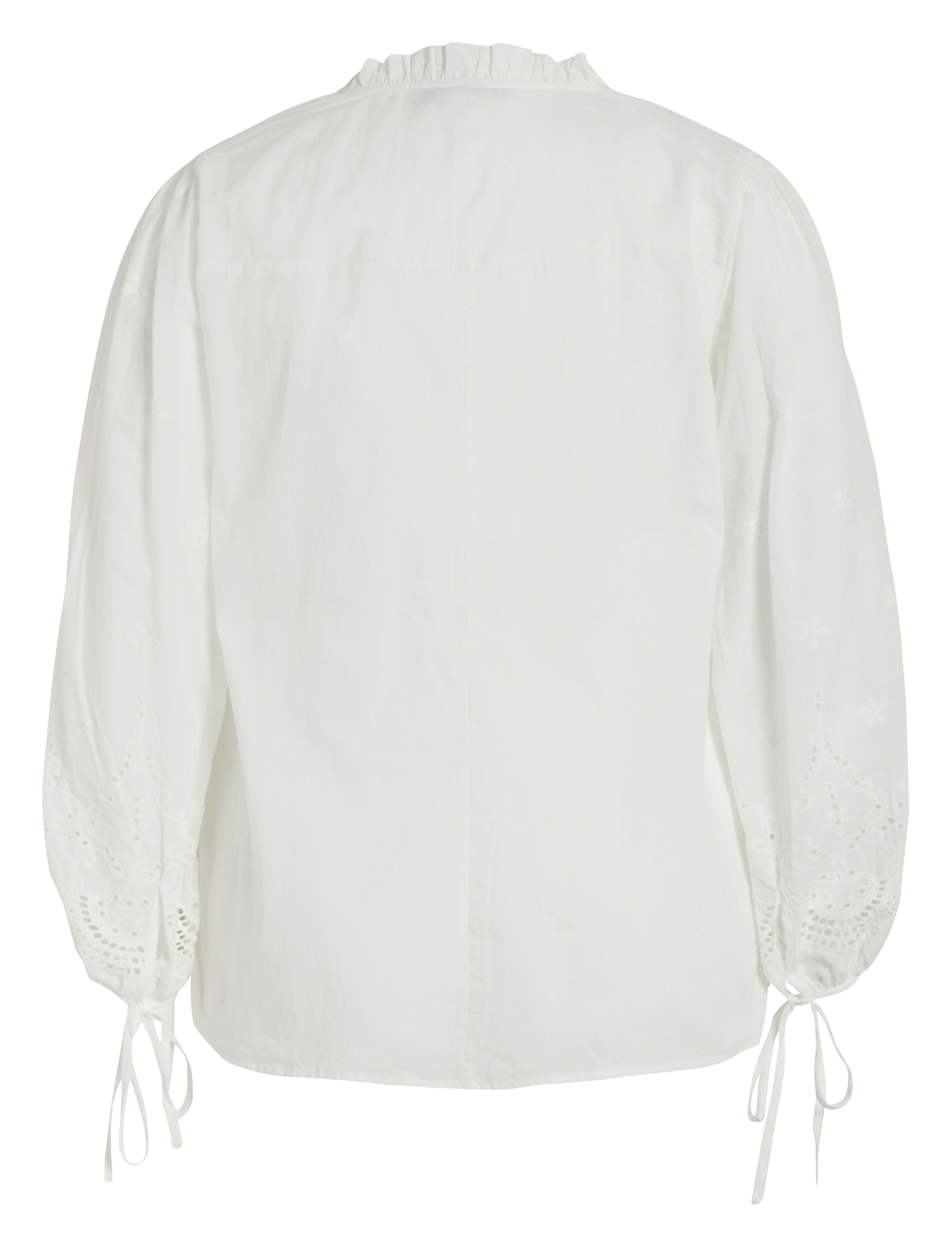 V-neck cotton blouse EVOKED White