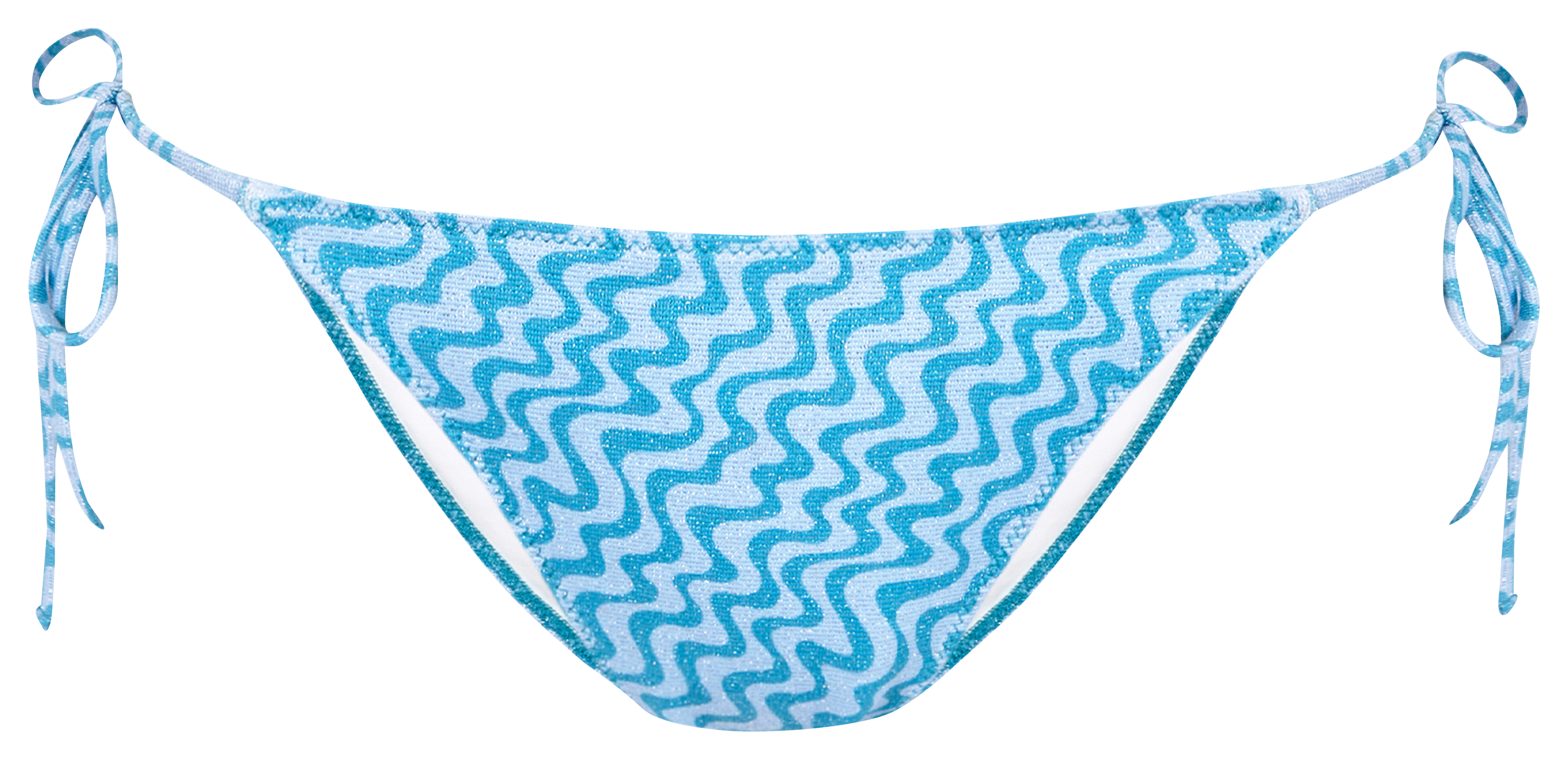 Bas de bikini imprimé vagues ROBIN COLLECTION Bleu