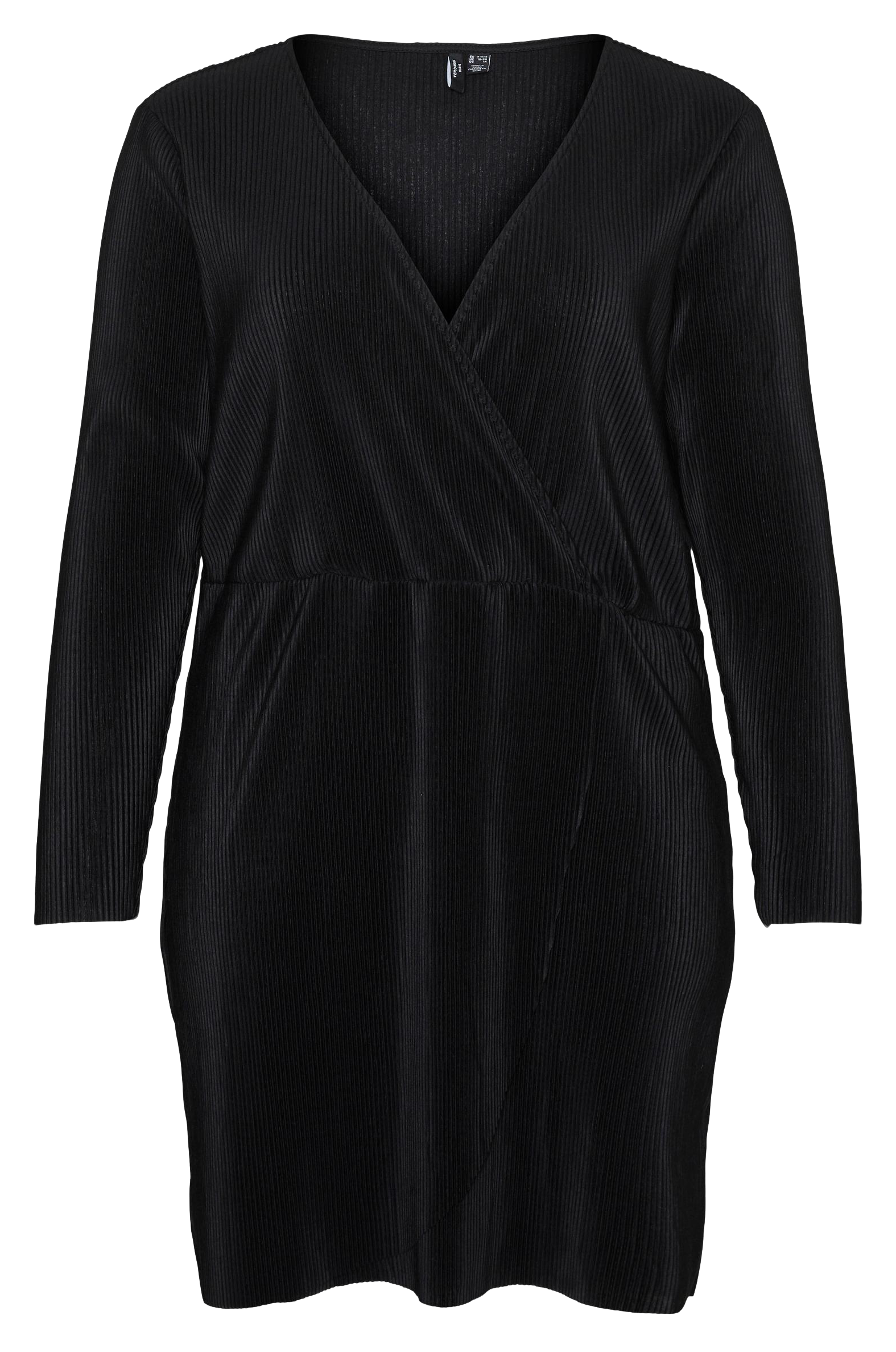Korte jurk met V-hals VERO MODA CURVE Zwart