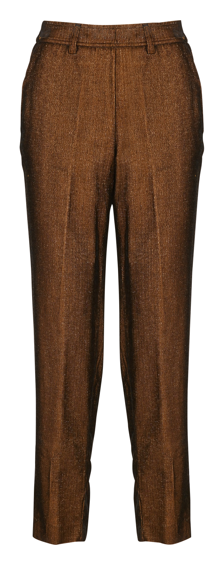 Pantalon droit irisé en velours côtelé MOMONI Marron