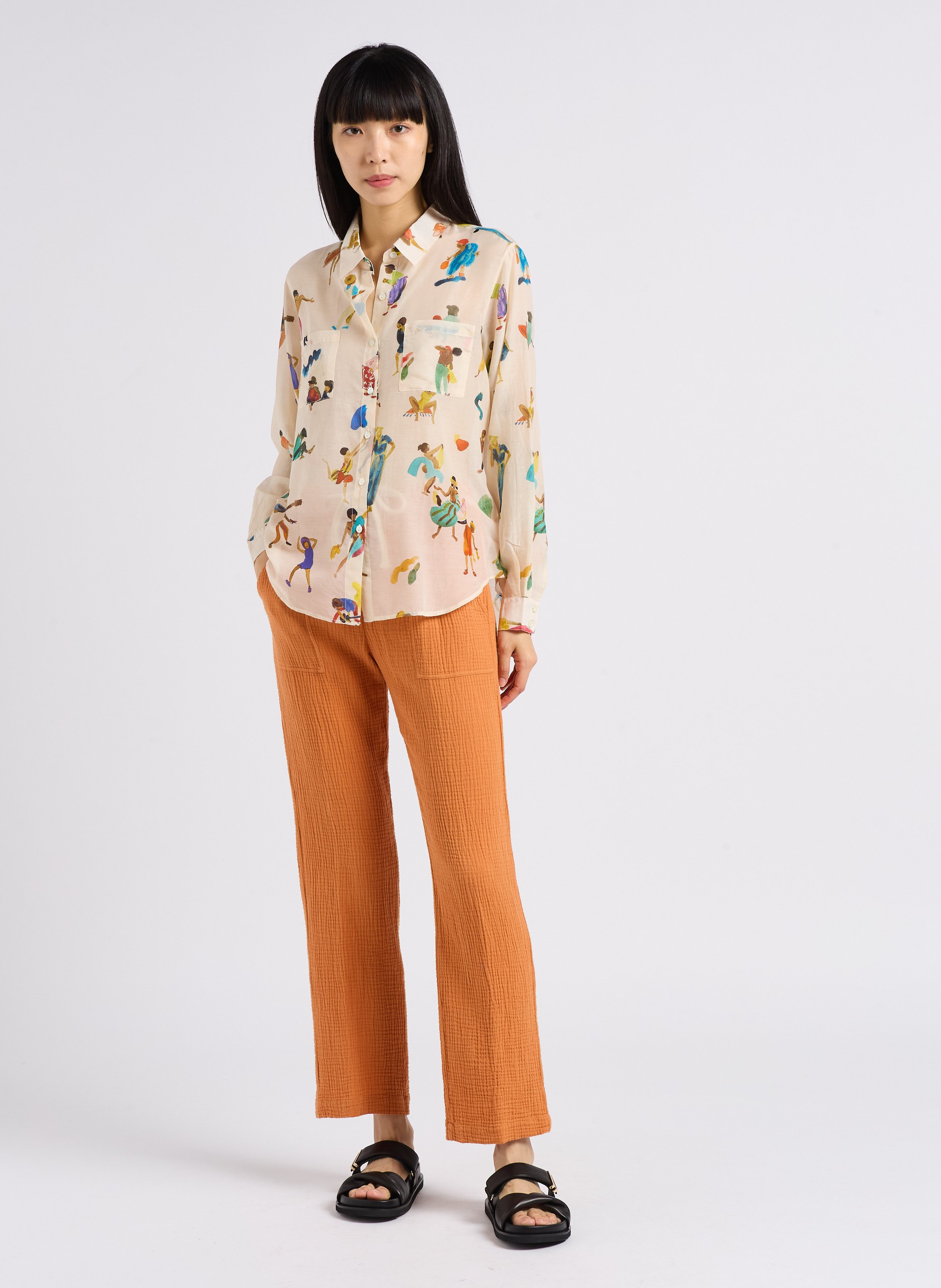 Pantalon droit en coton - Look 5