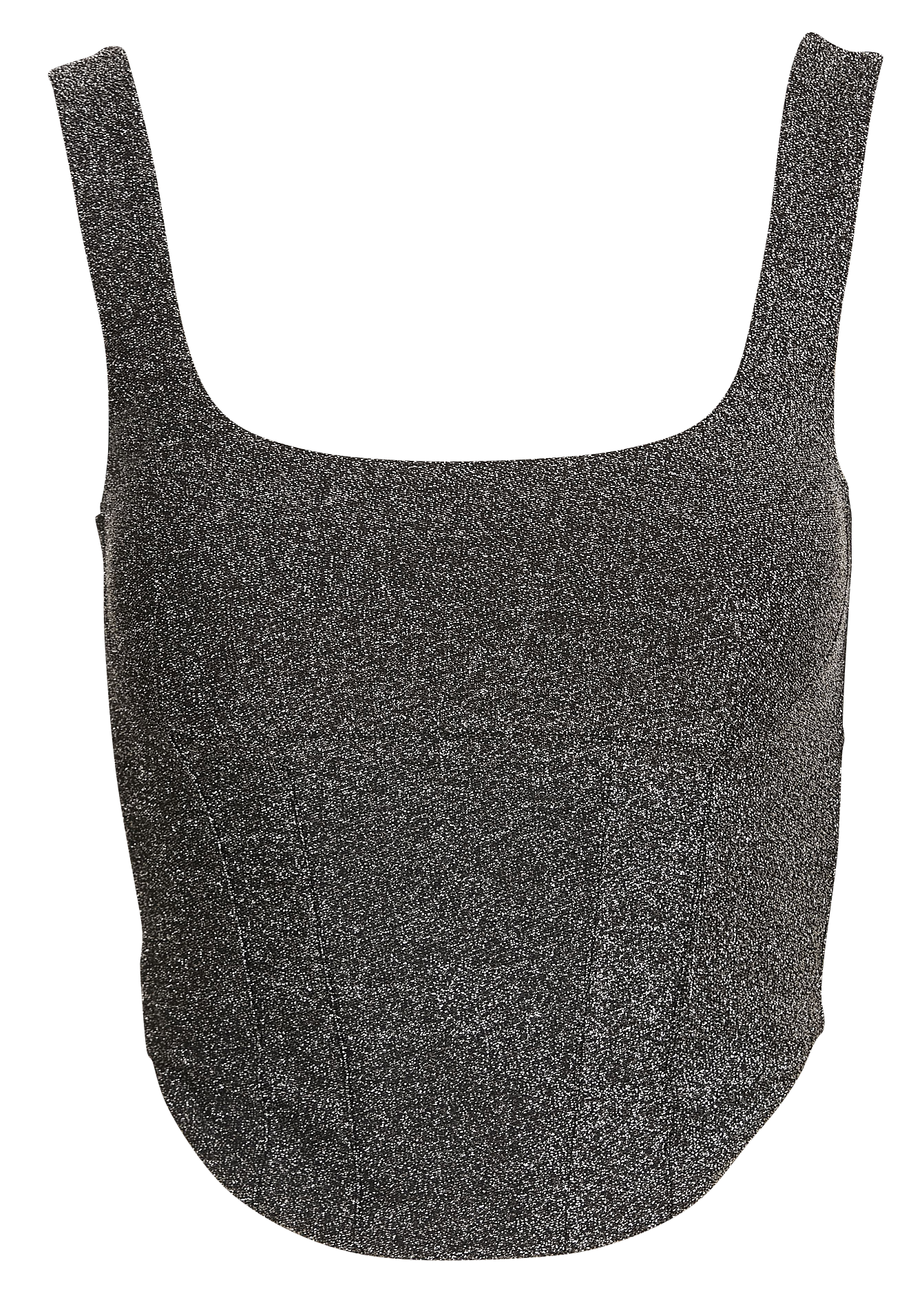 Aansluitende top met vierkante halslijn en pailletten KARMA KOMA Zilver