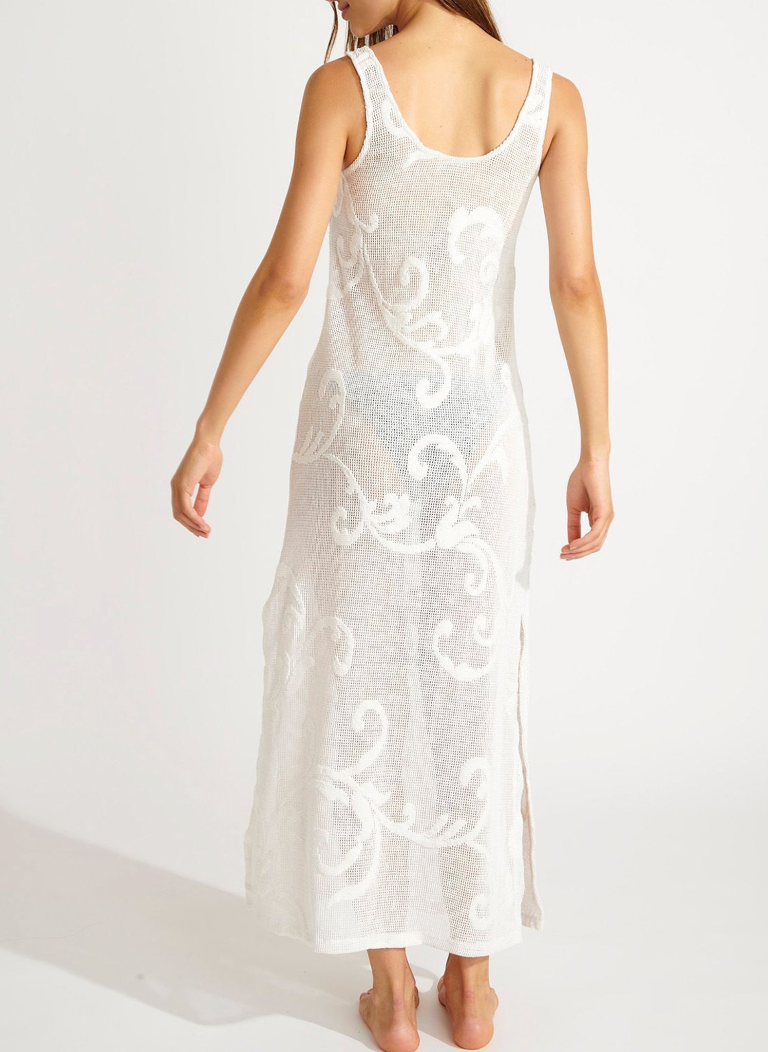 Embroidered cutout beachwear dress BANANA MOON Beige