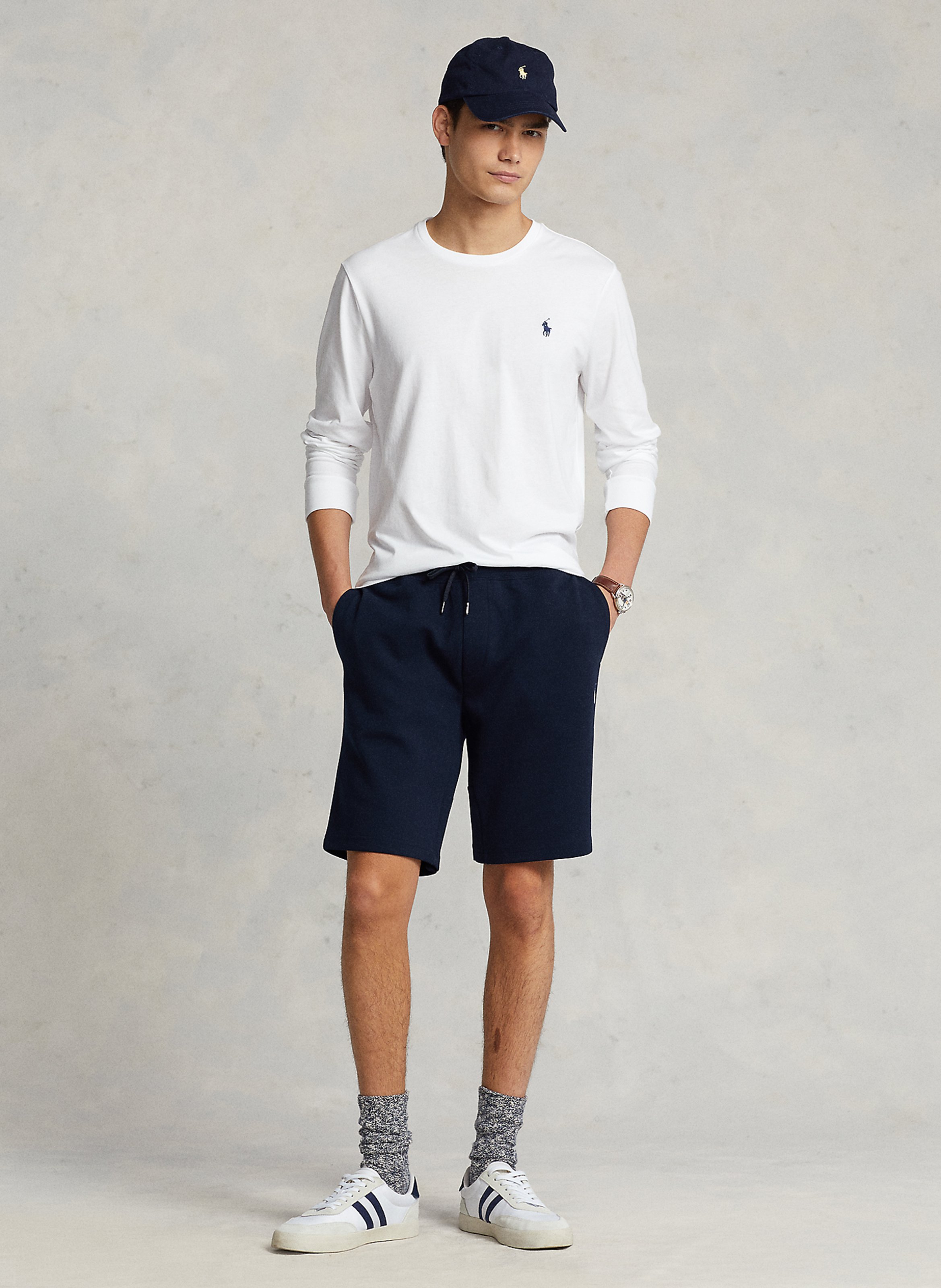 Tee-shirt col rond slim-fit en coton POLO RALPH LAUREN Blanc