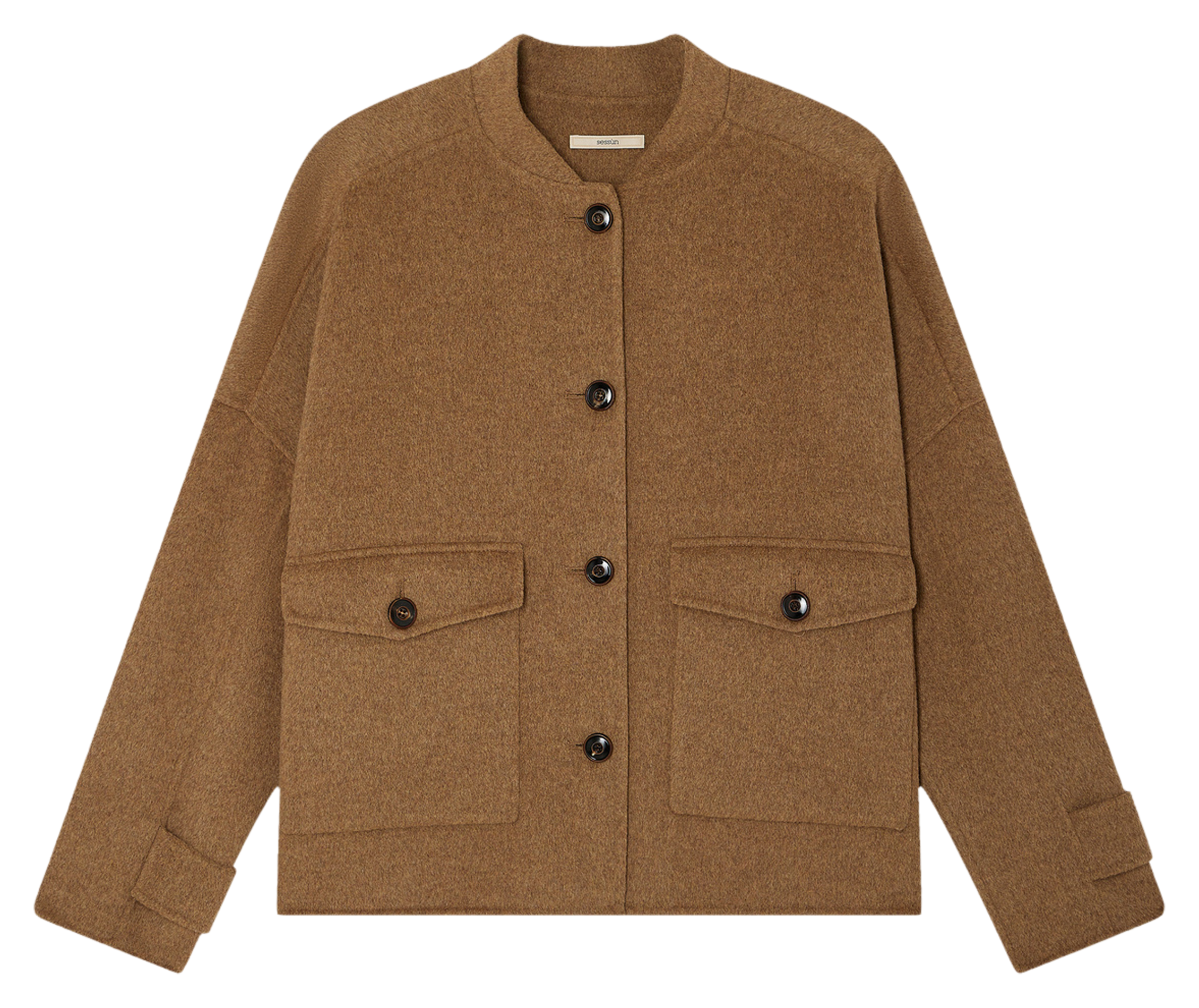 Straight wool mix jacket SESSUN Beige