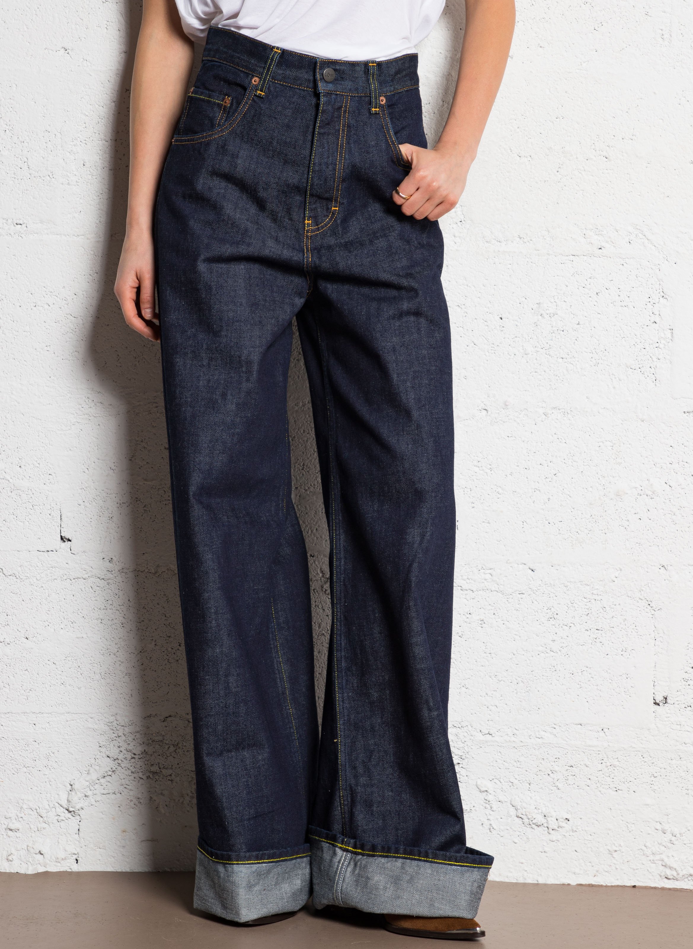 Jean large taille haute MARGAUX LONNBERG Bleu