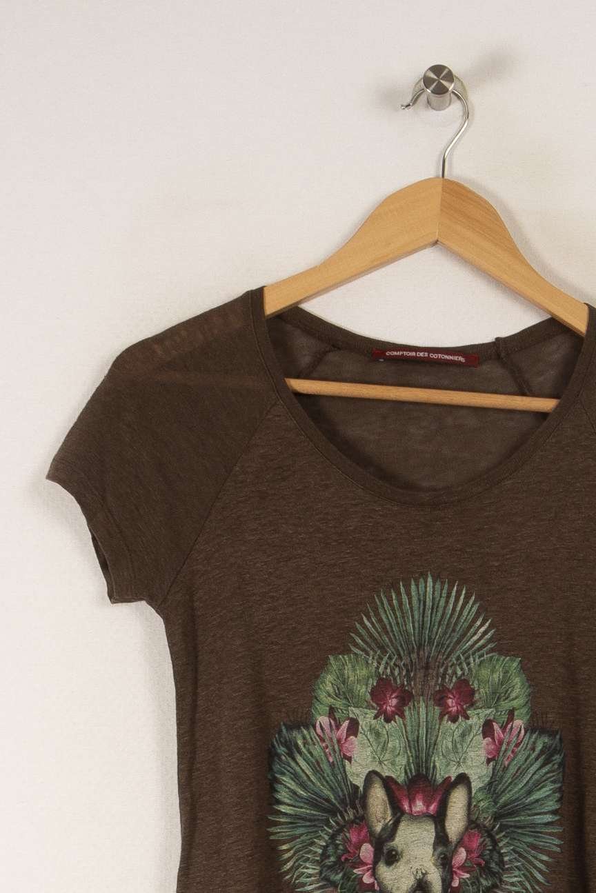 Tommy Badge T-shirt COMPTOIR DES COTONNIERS - Seconde main Brown