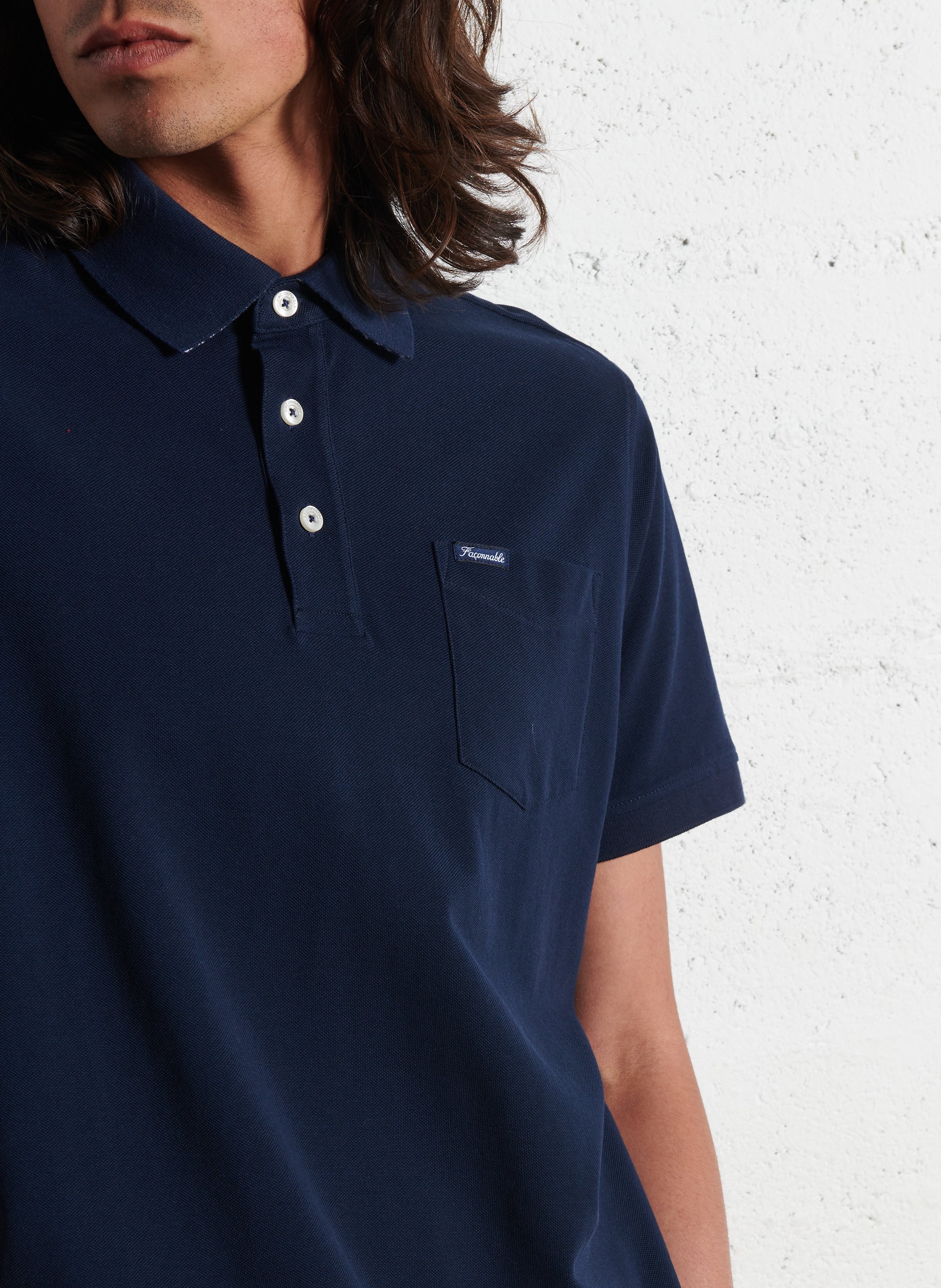 Short sleeve polo shirt FACONNABLE Blue