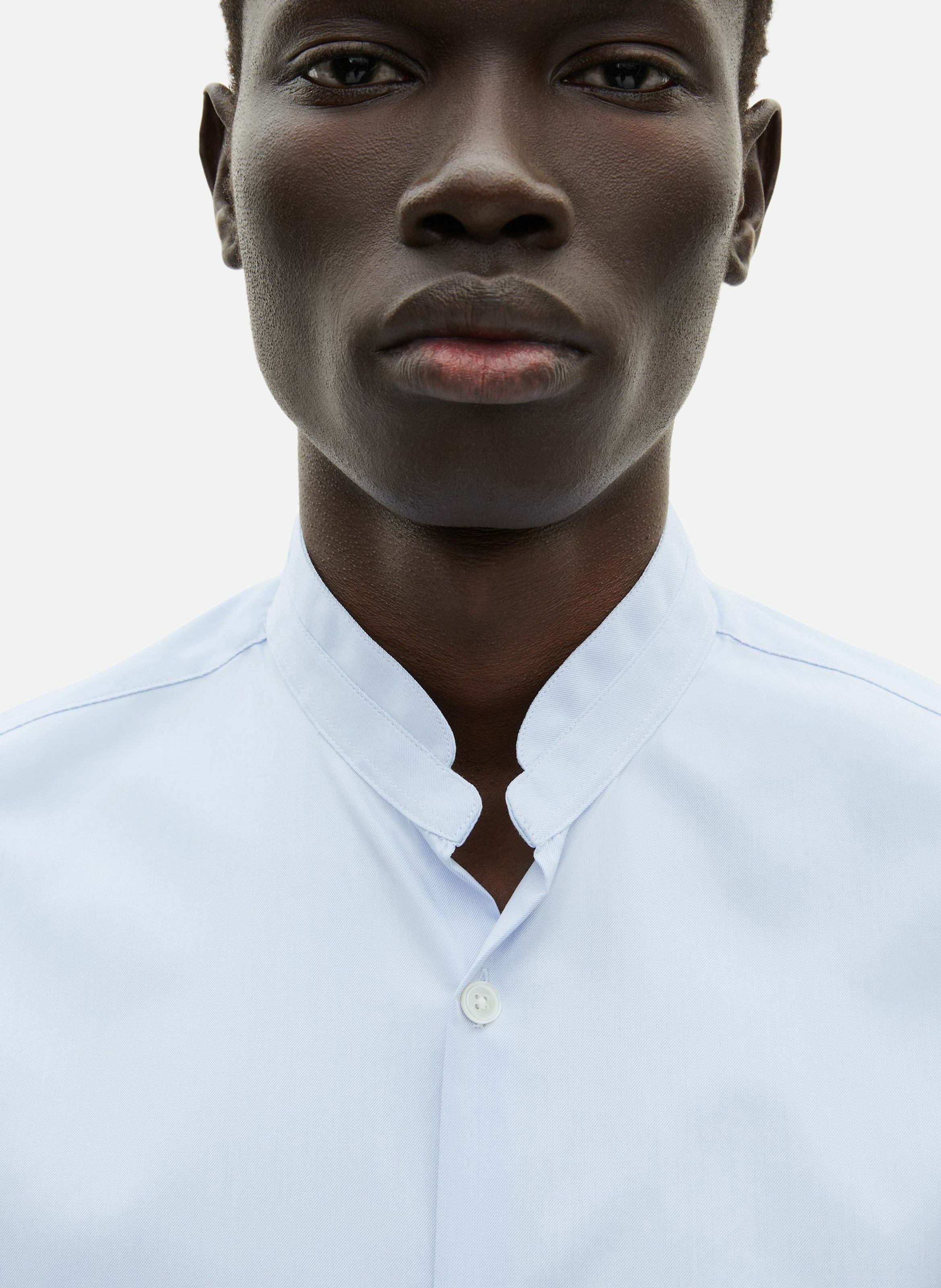 Cotton shirt with officer collar THE KOOPLES Blue