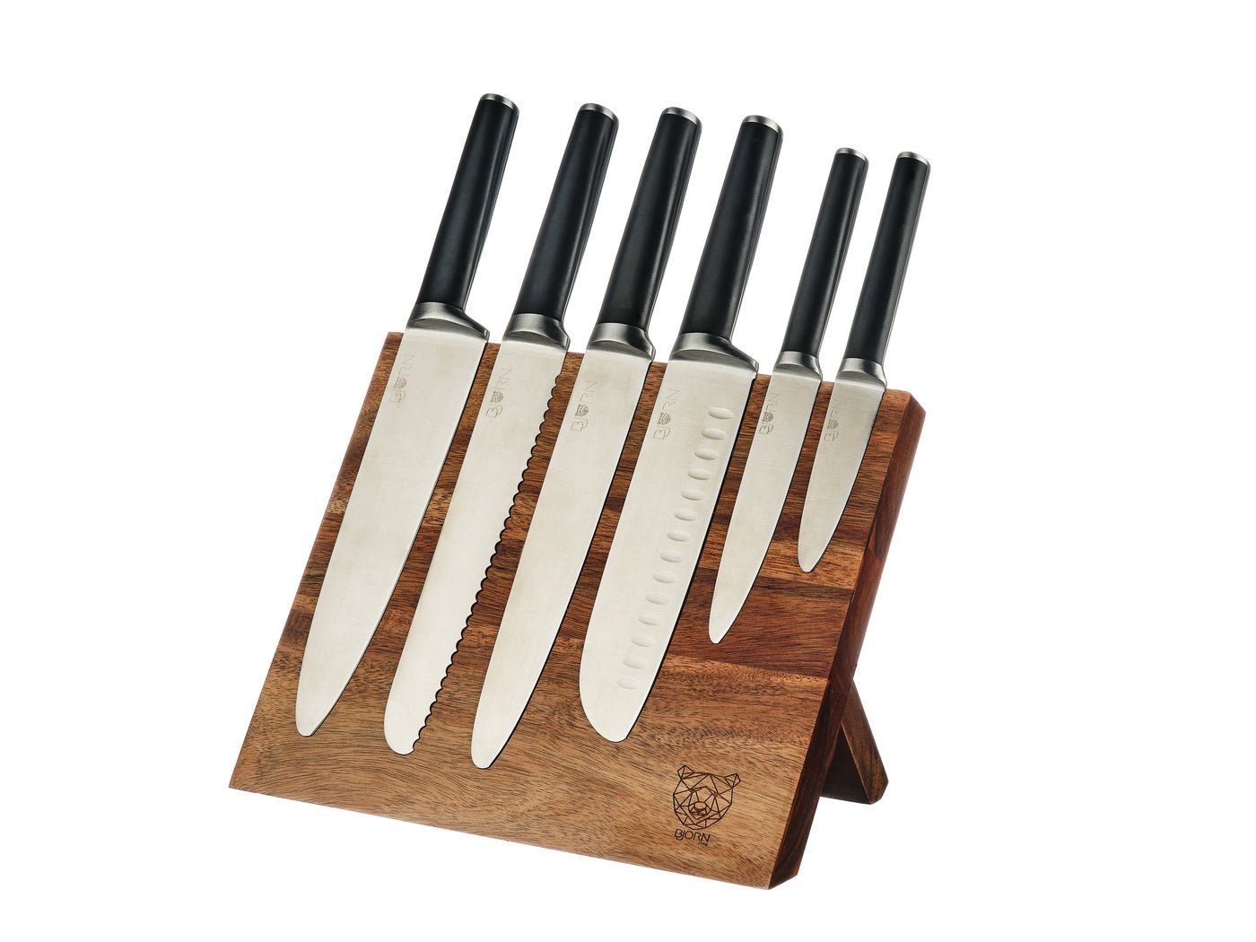Jona Vantaa kitchen knife set - 7 pieces BJORN Black