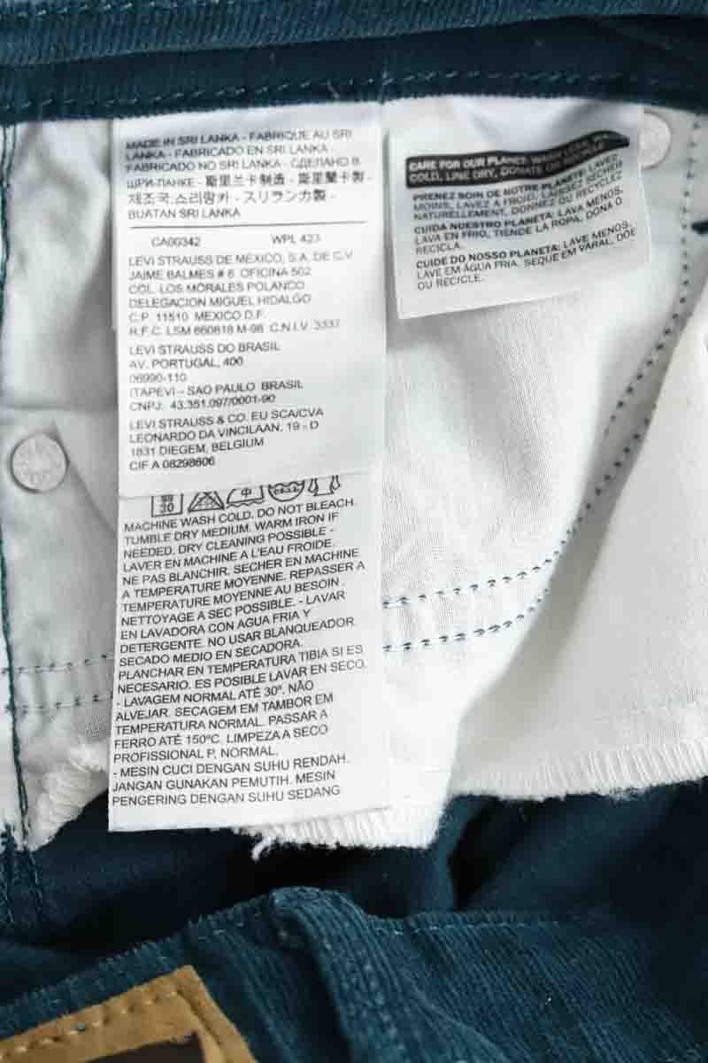 Slim-fit cotton cargo pants Blue