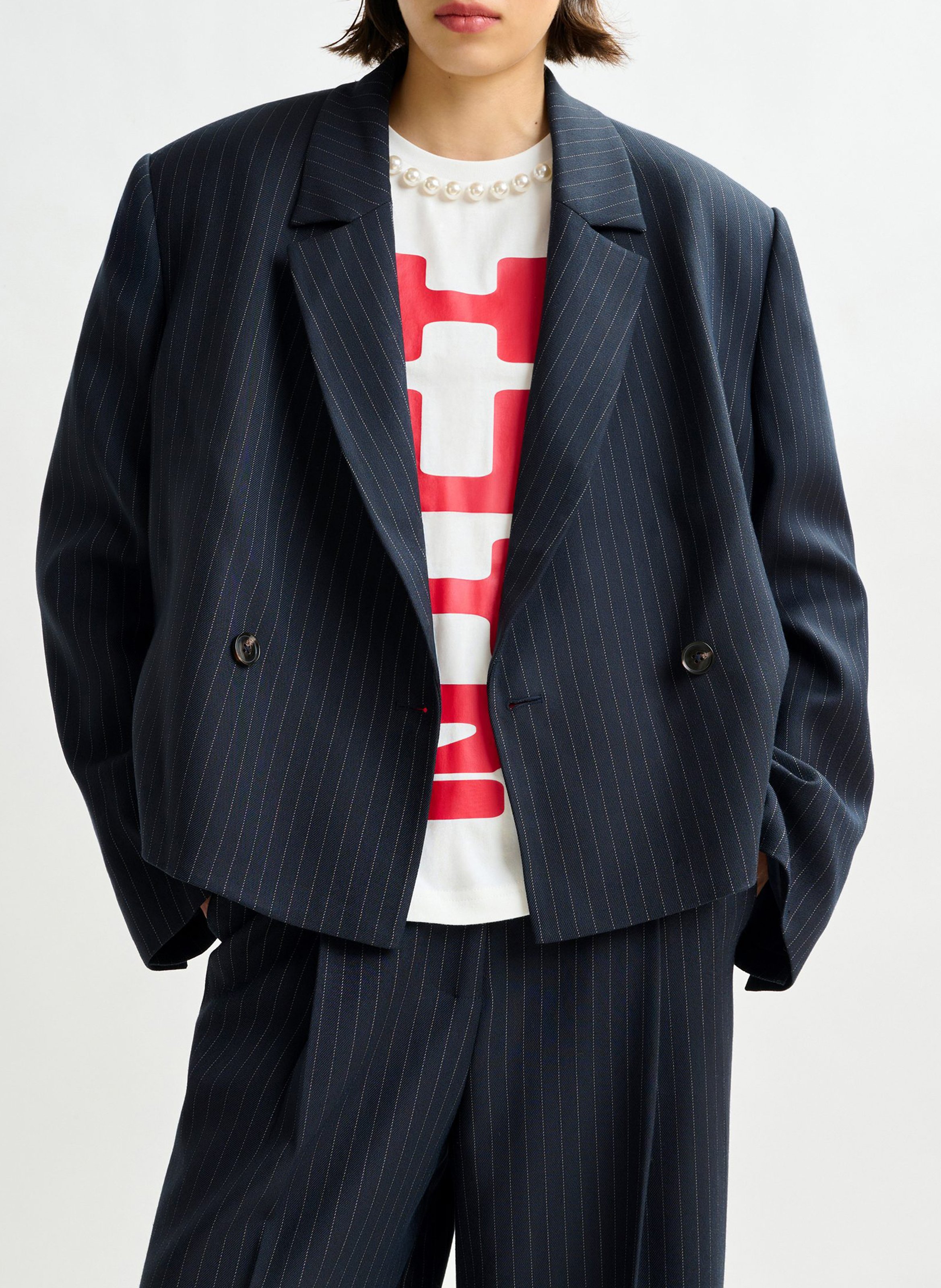 Veste oversize rayée ESSENTIEL ANTWERP Bleu