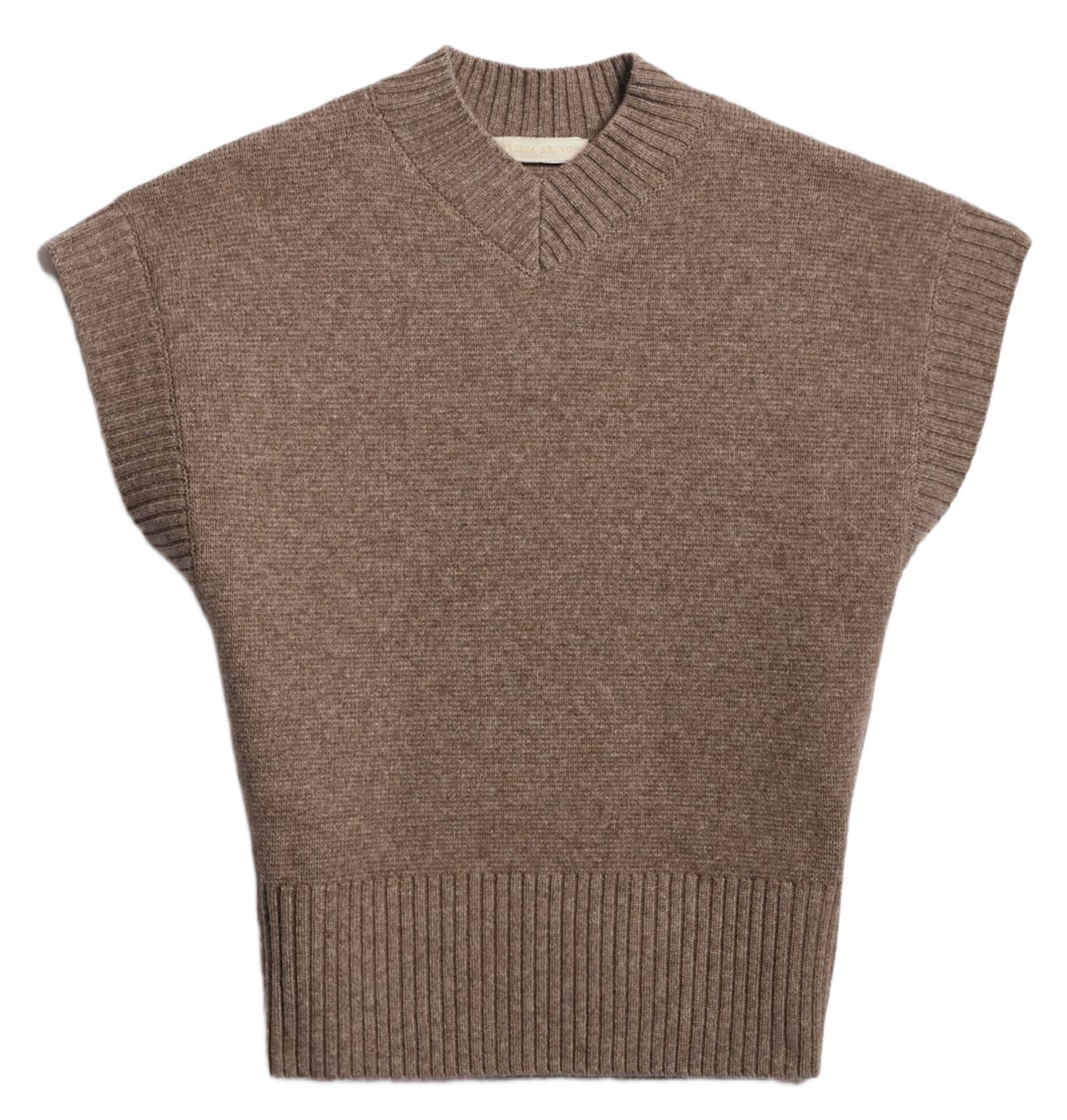 Pull col V en laine  VANESSA BRUNO Gris