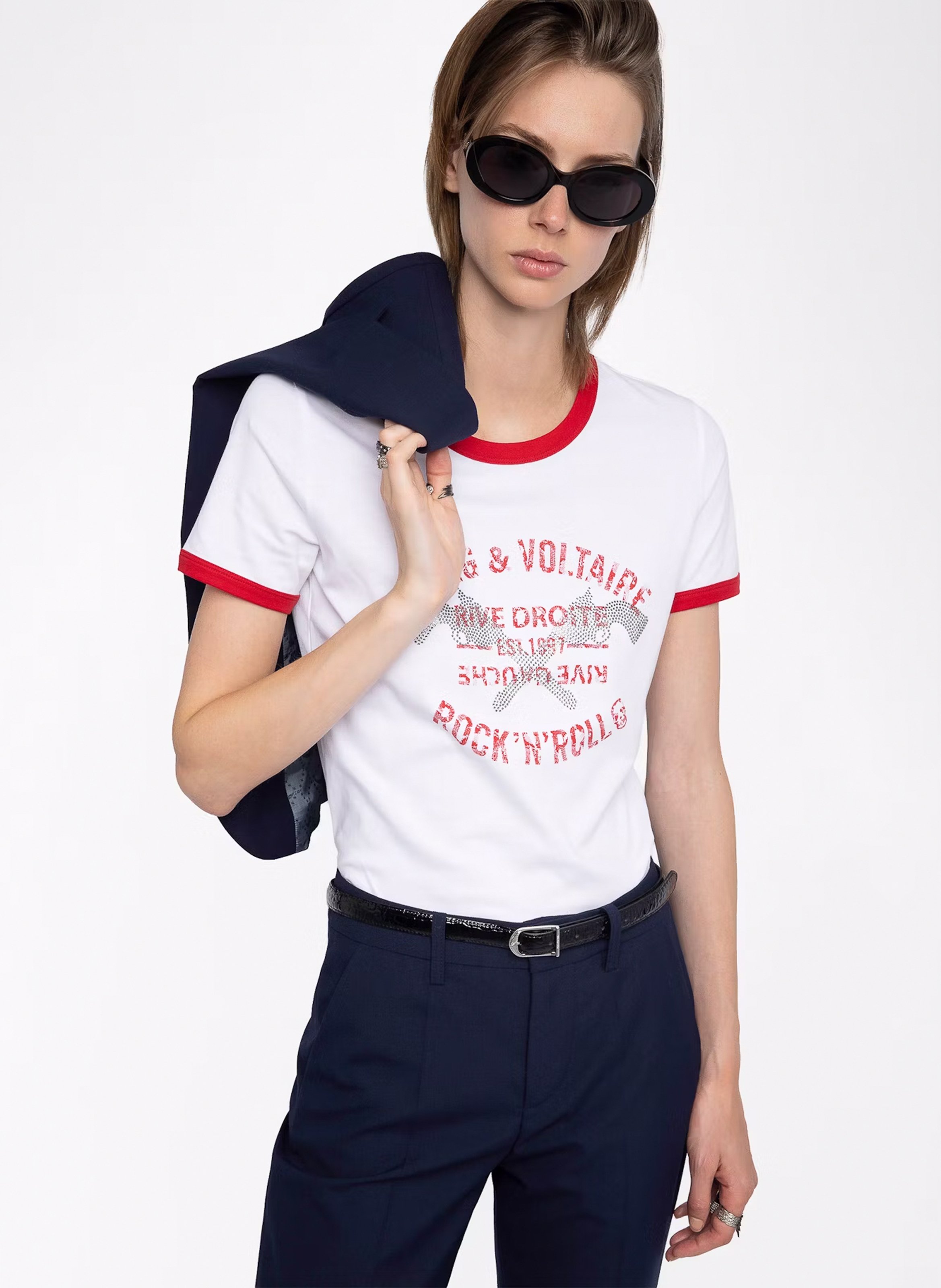 T-shirt manches courtes contrasté ZADIG&VOLTAIRE