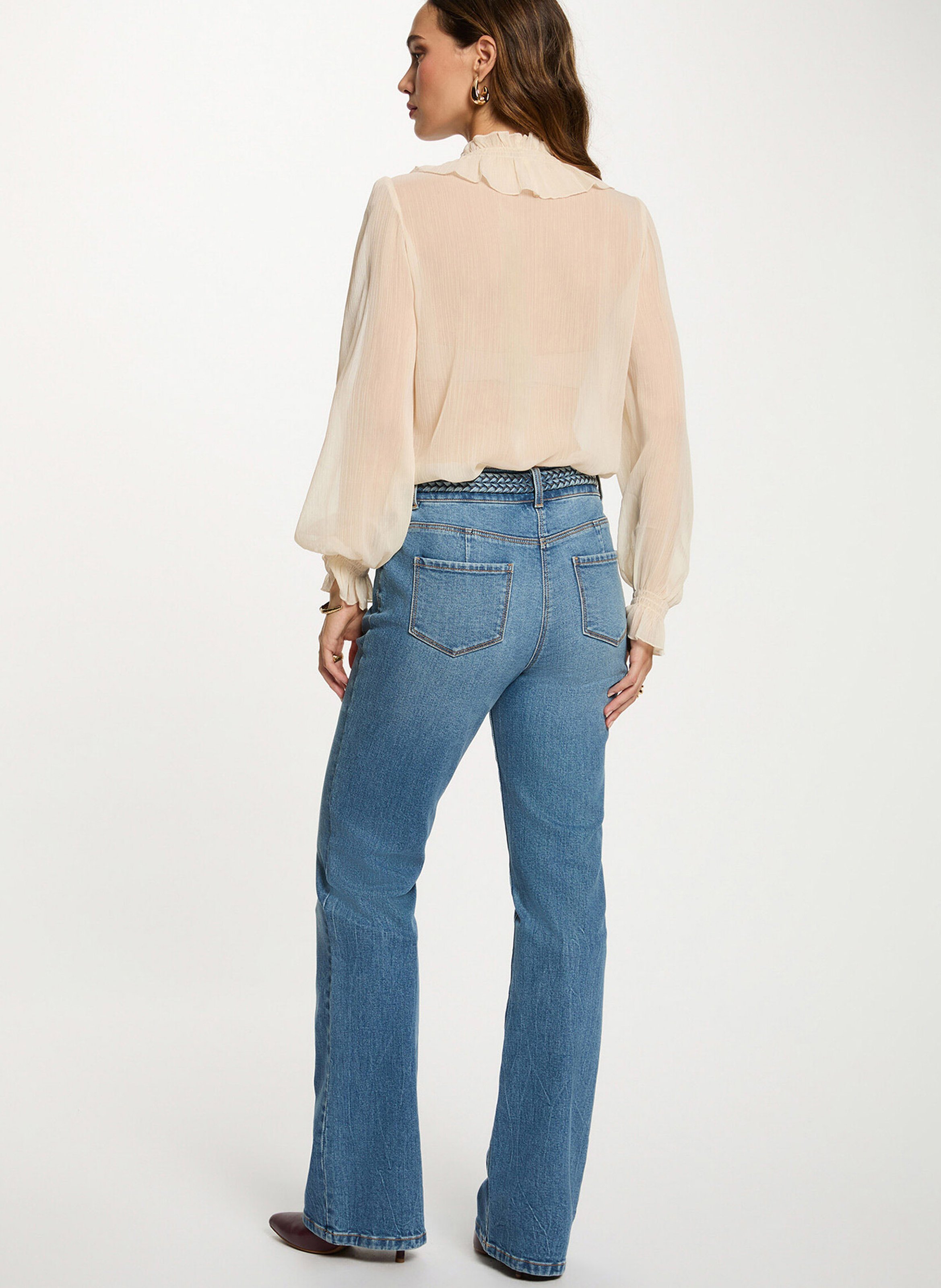 V-neck shirt MORGAN Beige