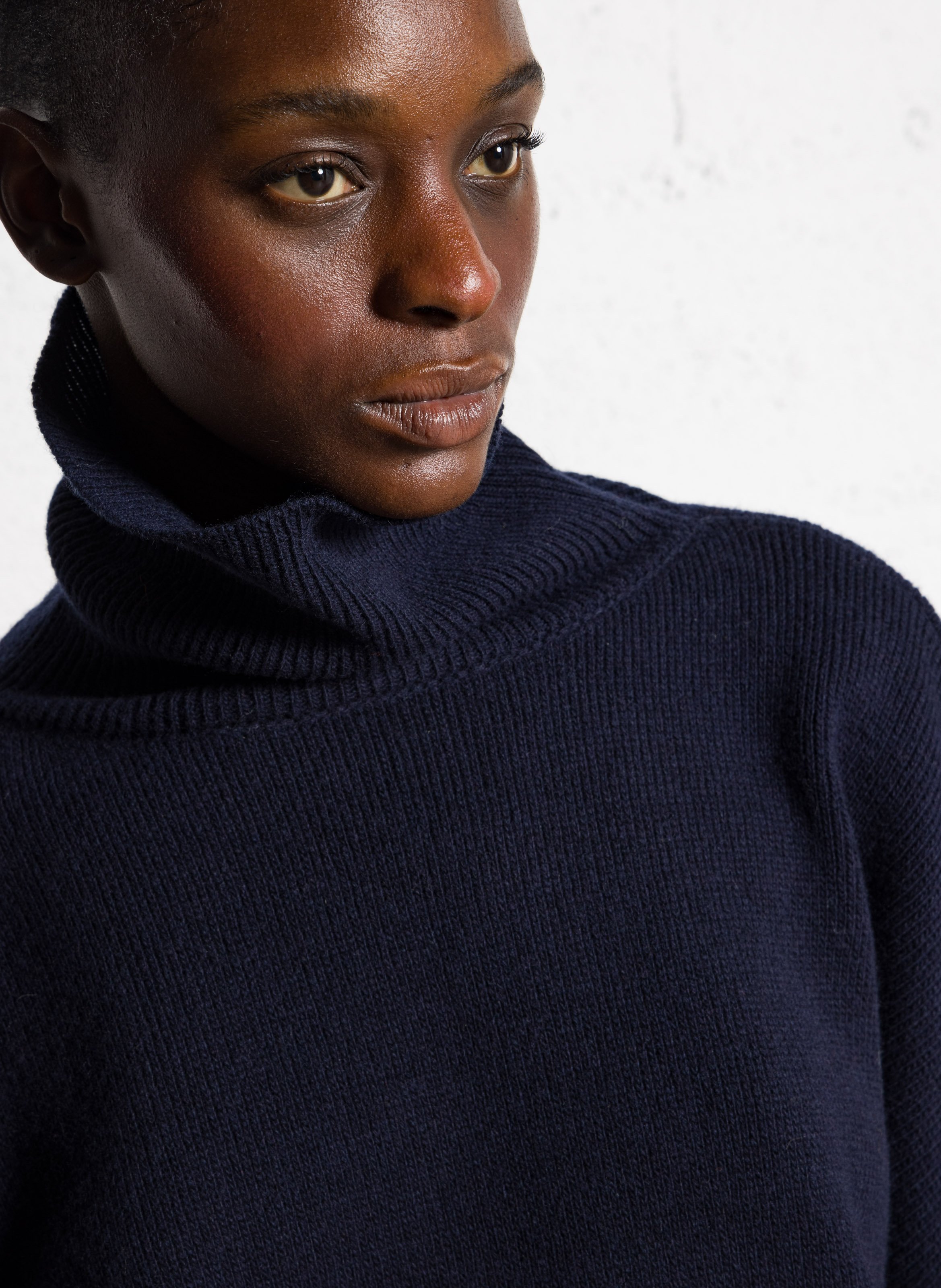 Oversized merino wool turtleneck BELLEPIECE Blue