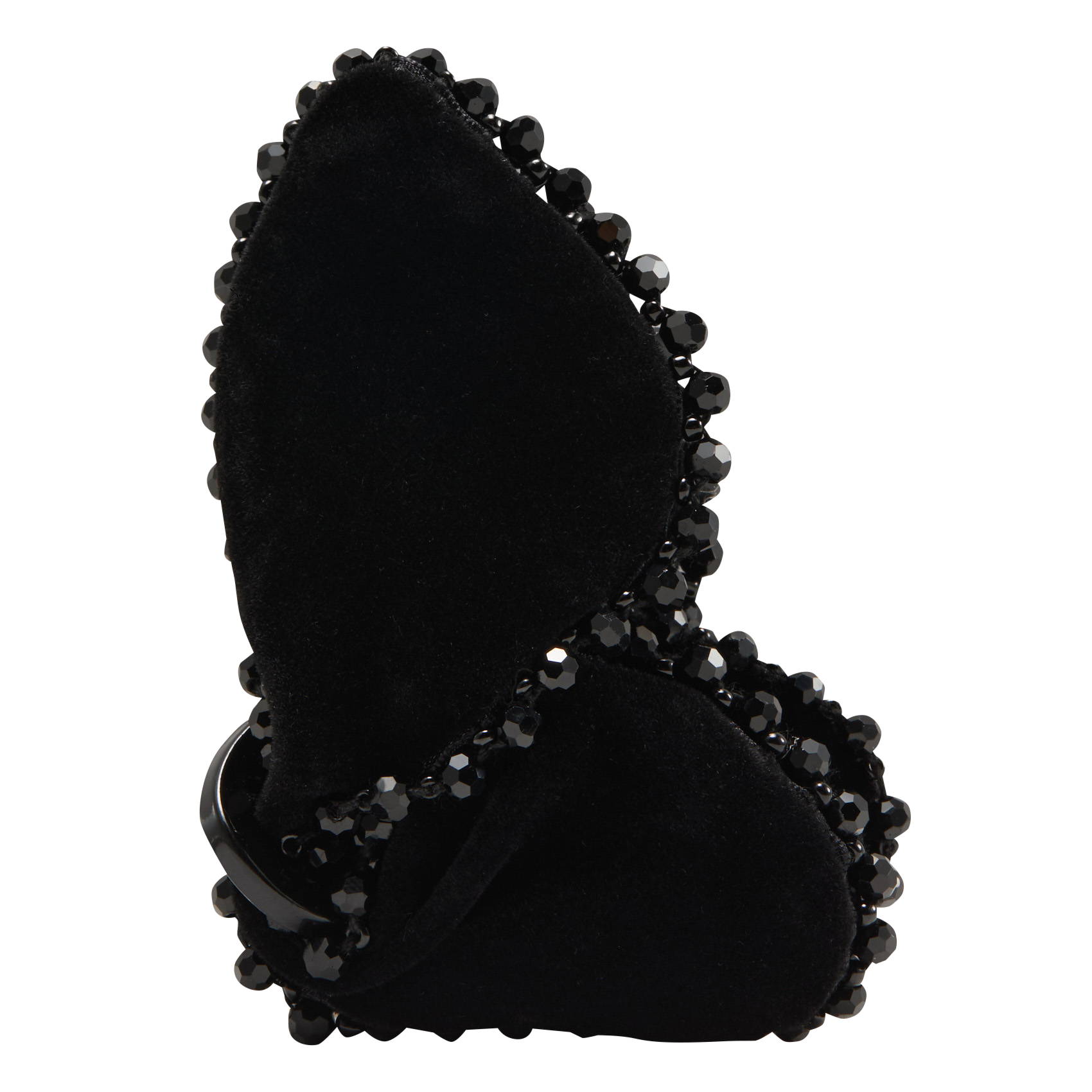 Haarclips met fluwelen uitstraling AU PRINTEMPS PARIS Zwart