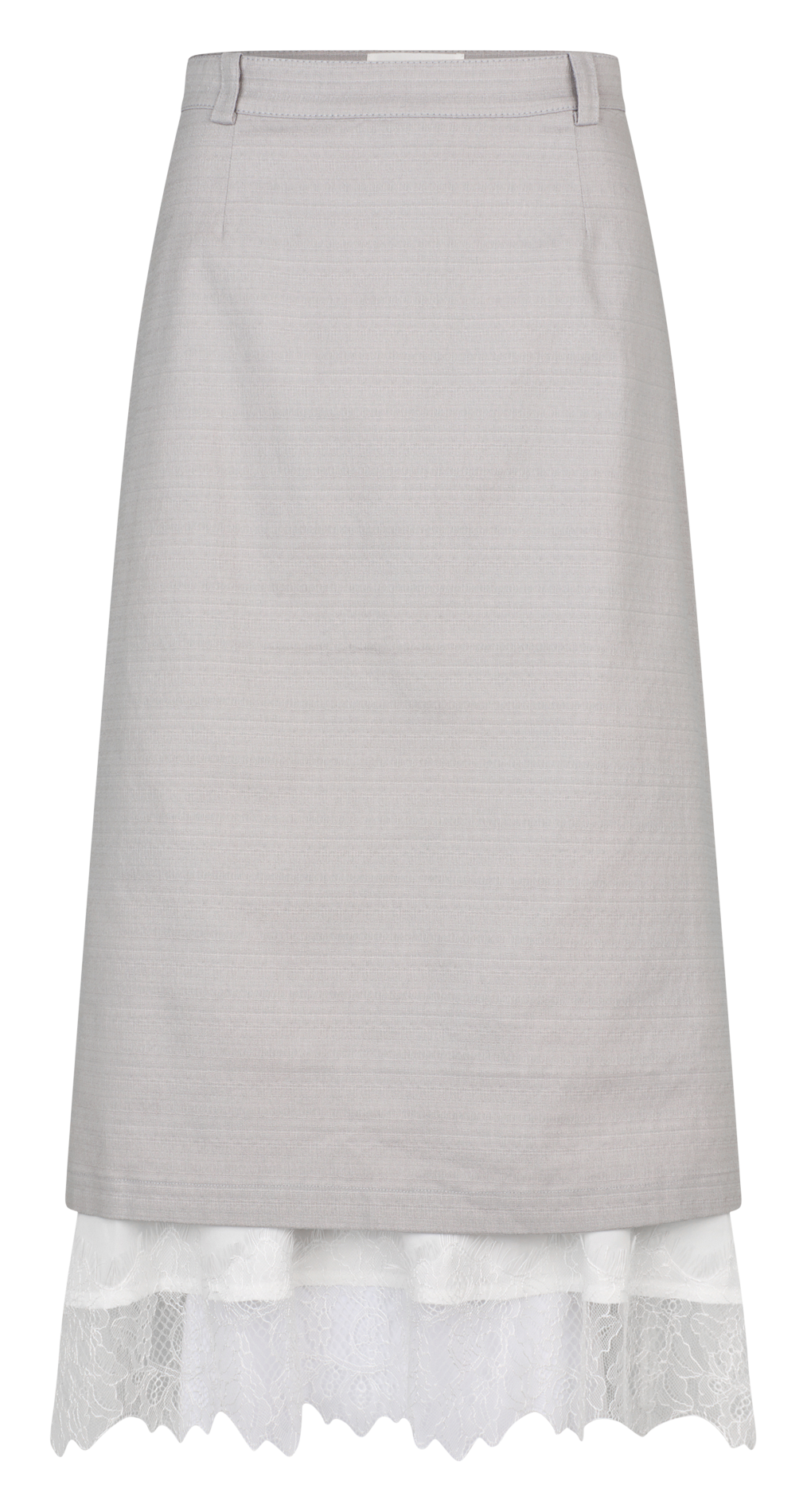 Jupe midi taille haute en coton mélangé BAUM UND PFERDGARTEN Argent